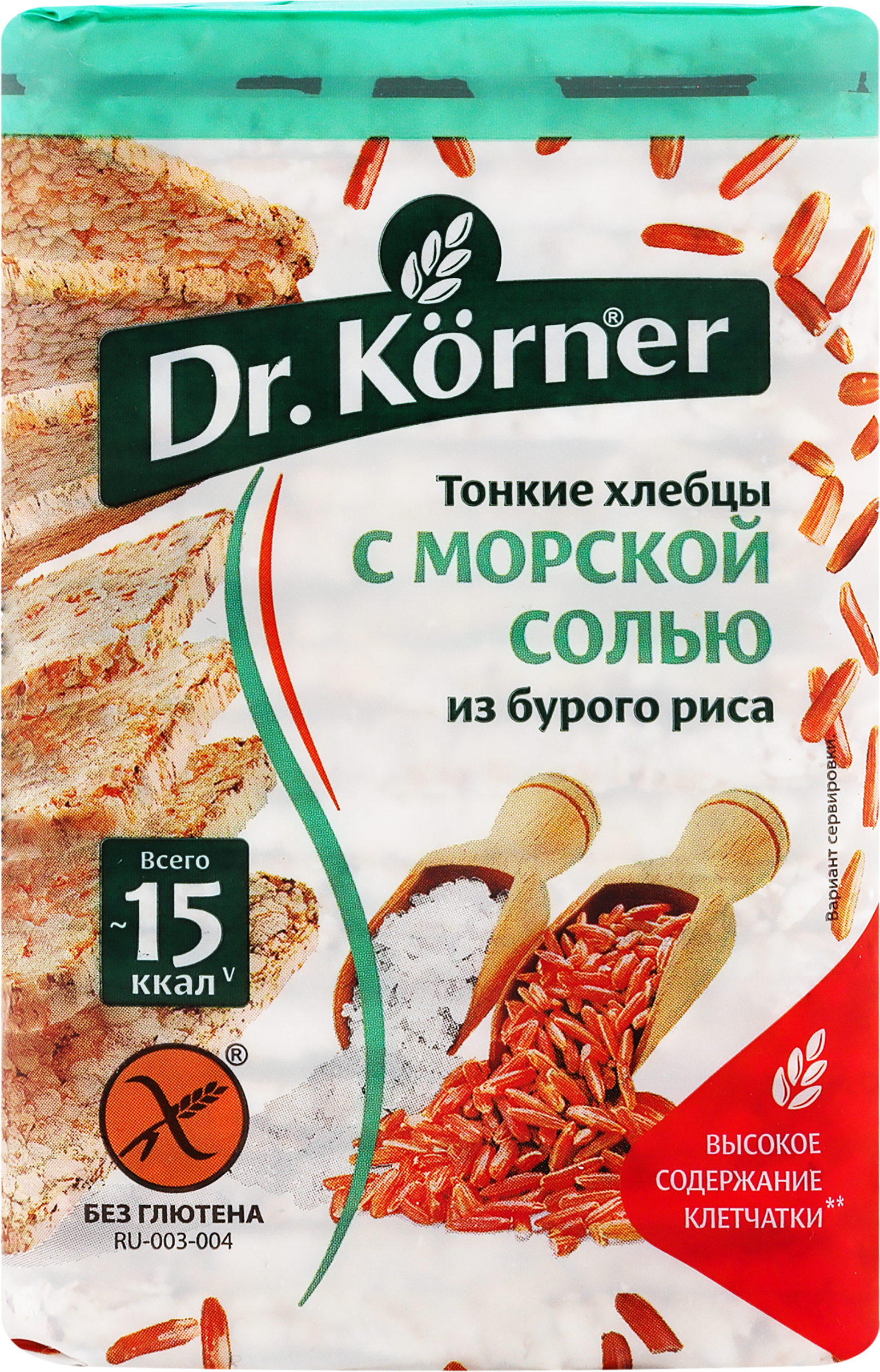 Изображение товара Хлебцы рисовые DR KORNER с морской солью, 100г