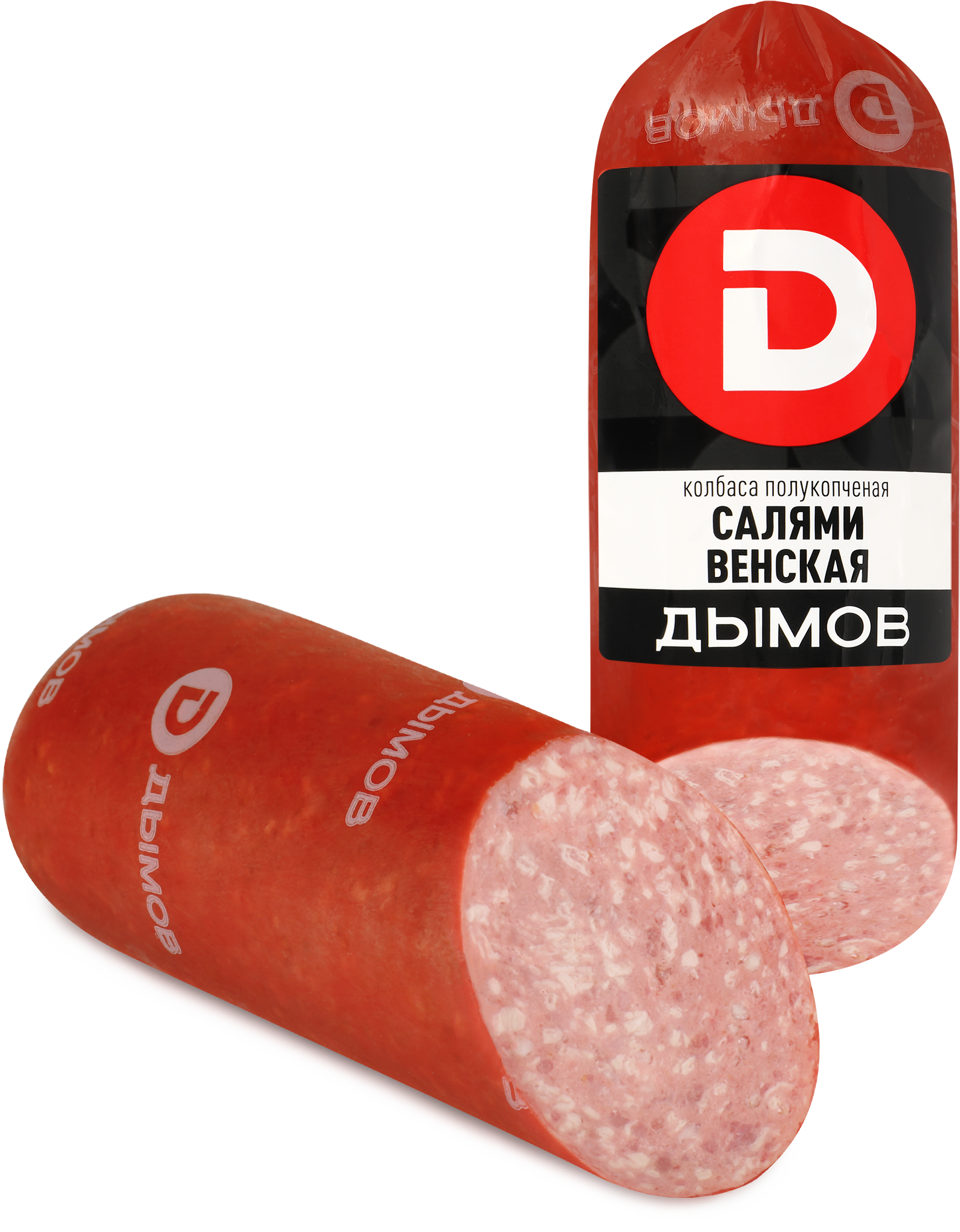 Изображение товара Колбаса полукопченая ДЫМОВ Салями Венская со срезом, 330г