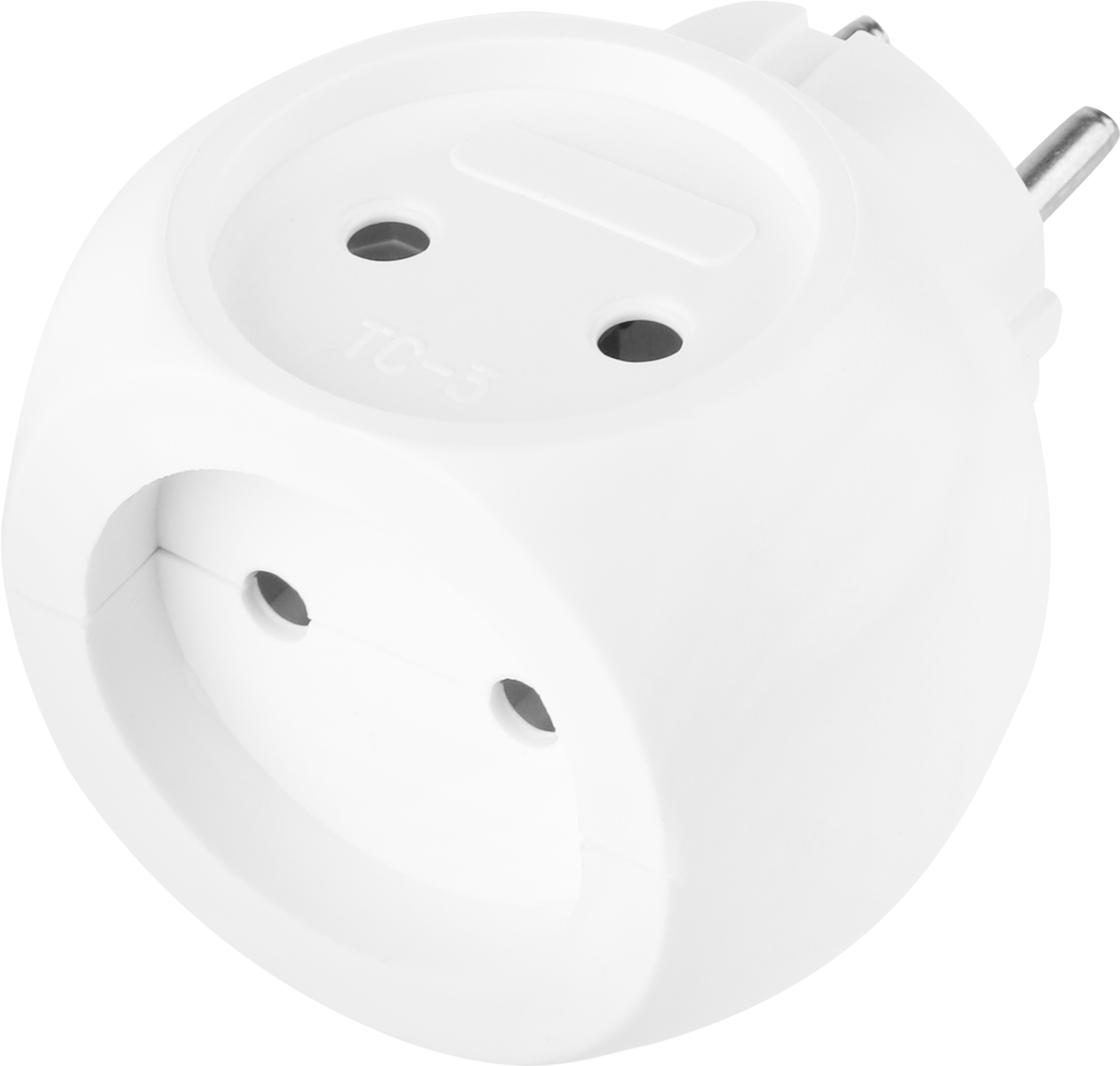 Изображение товара Электрический разветвитель СТАРТ 3 розетки без заземления компактный белый