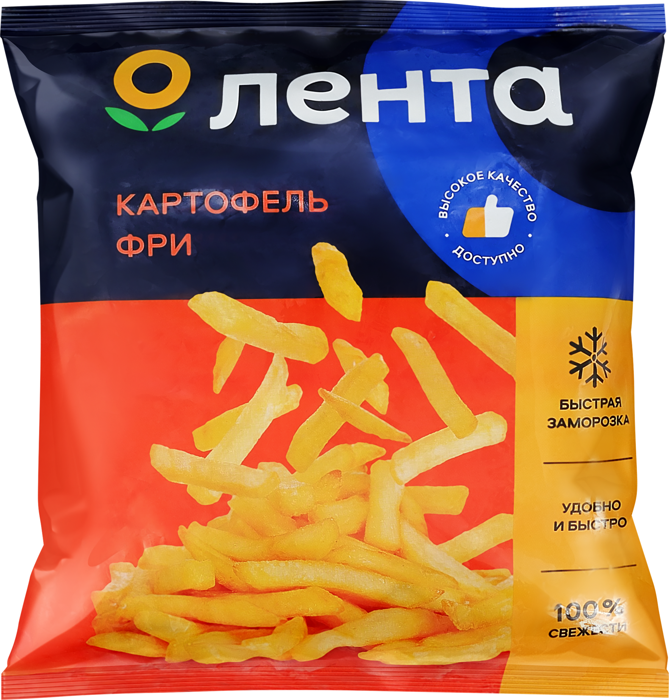 Изображение товара Замороженный картофель фри ЛЕНТА 700г - быстрое и вкусное решение