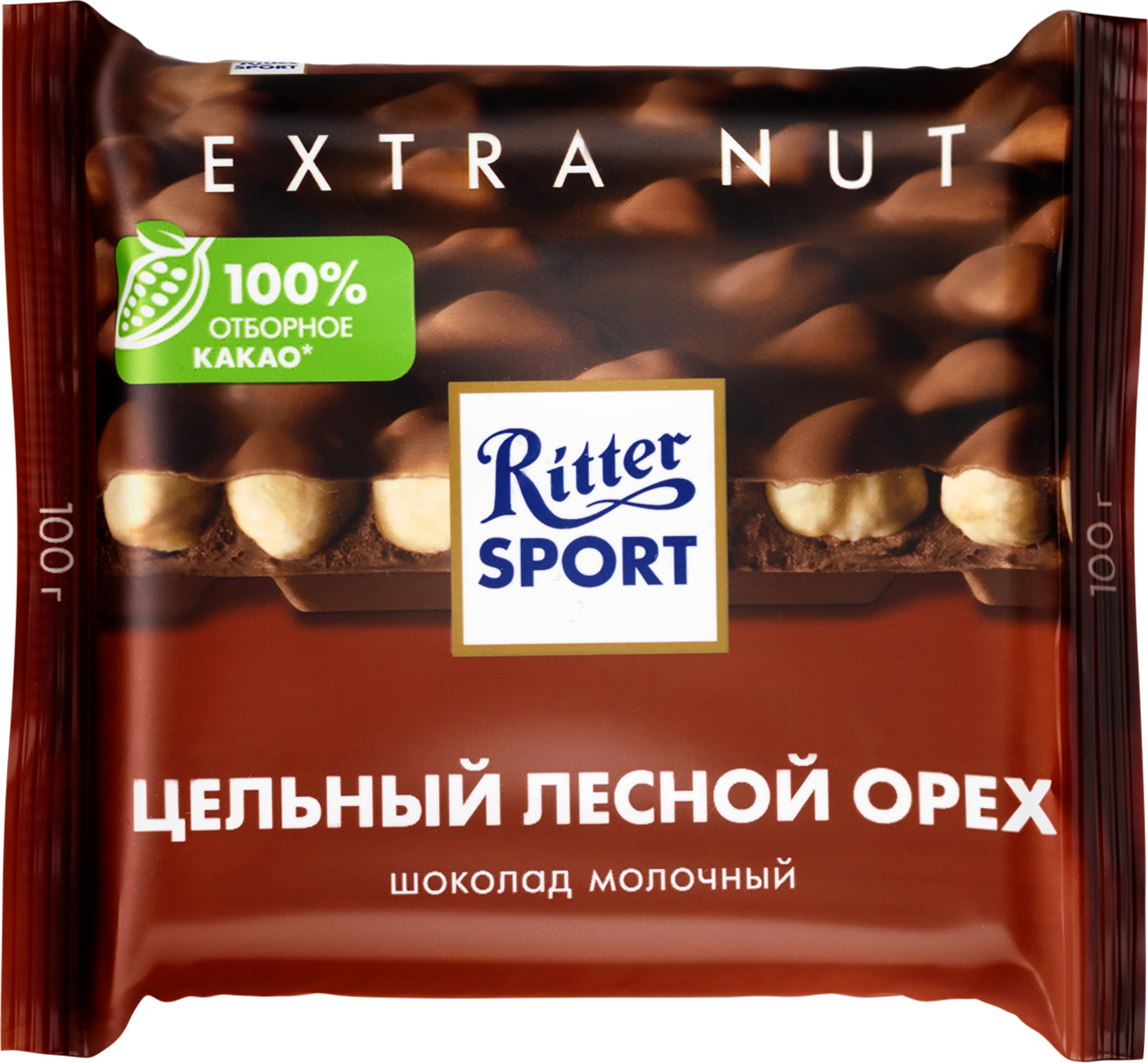 Изображение товара Шоколад молочный RITTER SPORT Цельный лесной орех, 100г