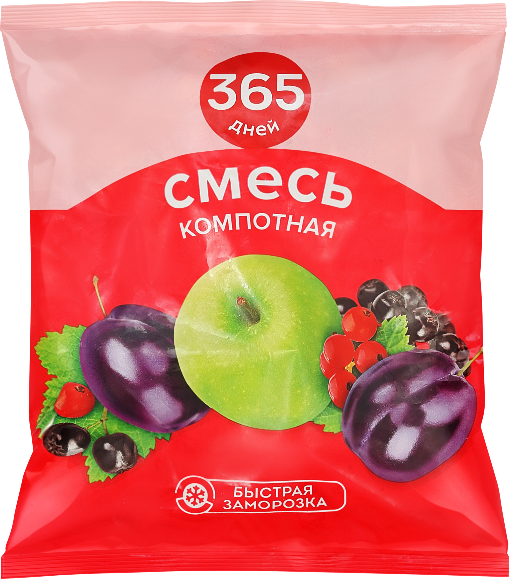 Изображение товара Замороженная смесь компотная 365 ДНЕЙ, 300г - натуральный продукт для вкусных напитков