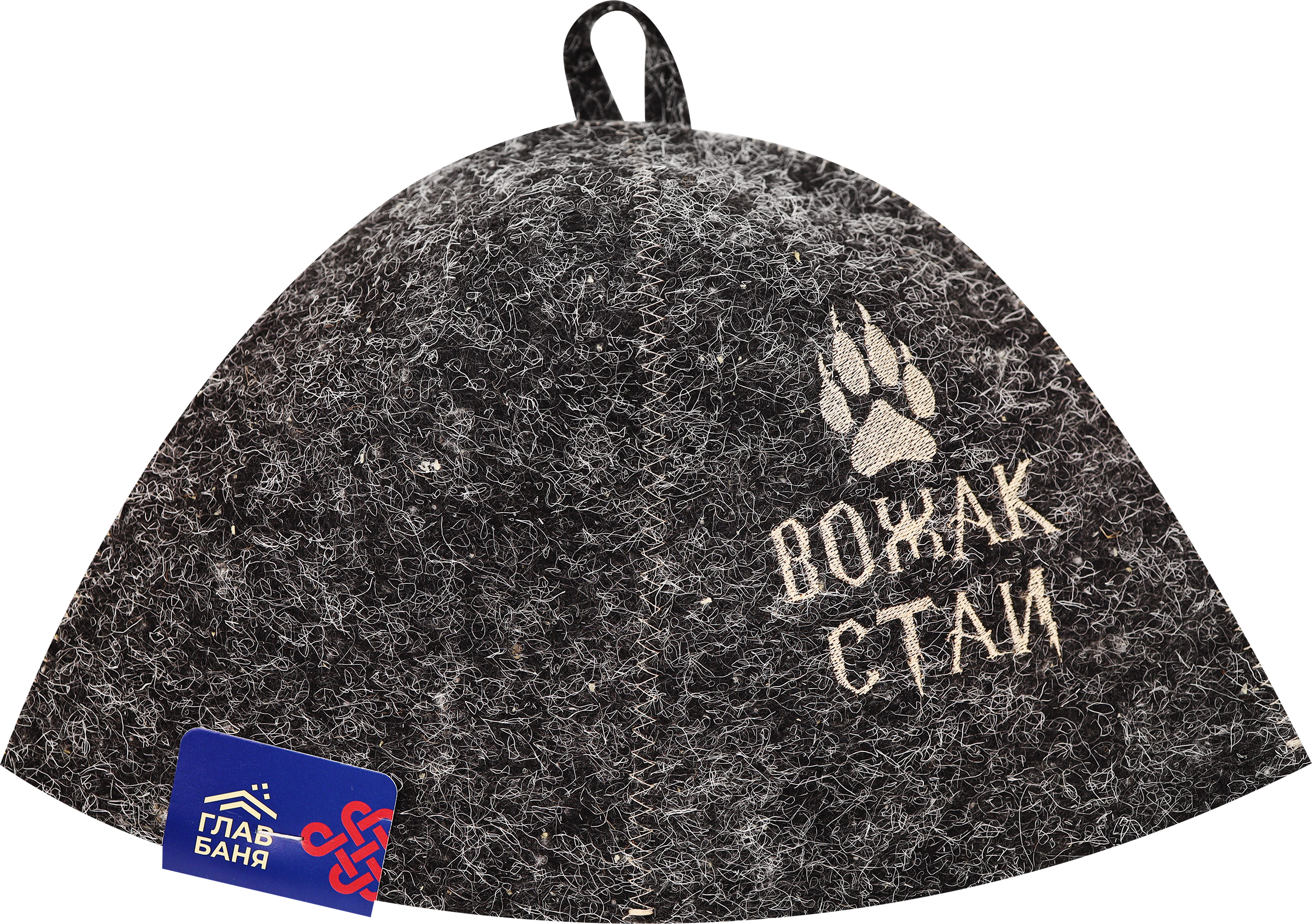 Изображение товара Шапка банная из войлока для бани и сауны с вышивкой