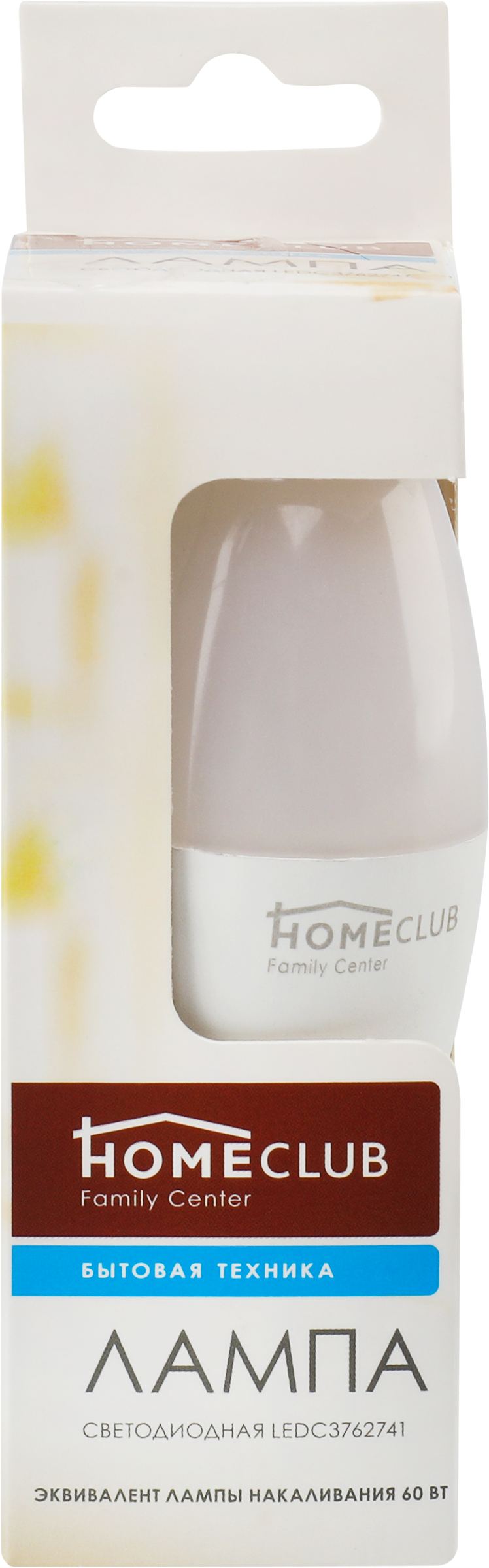 Изображение товара Светодиодная лампа HOMECLUB C37 5 E27 5/7Вт 4100K свечаобразная