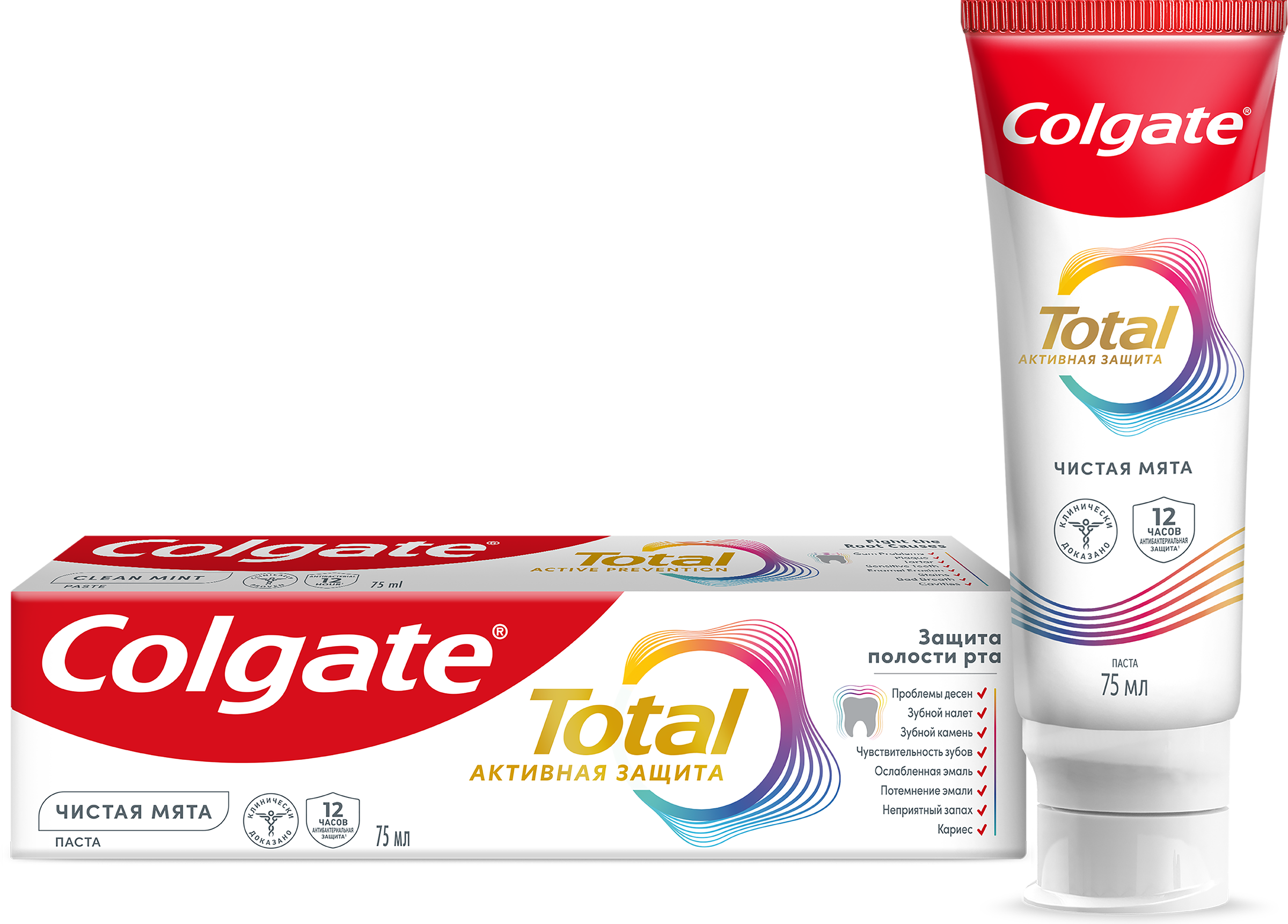 Изображение товара Зубная паста COLGATE Total 12 Чистая мята с цинком и аргинином 75мл