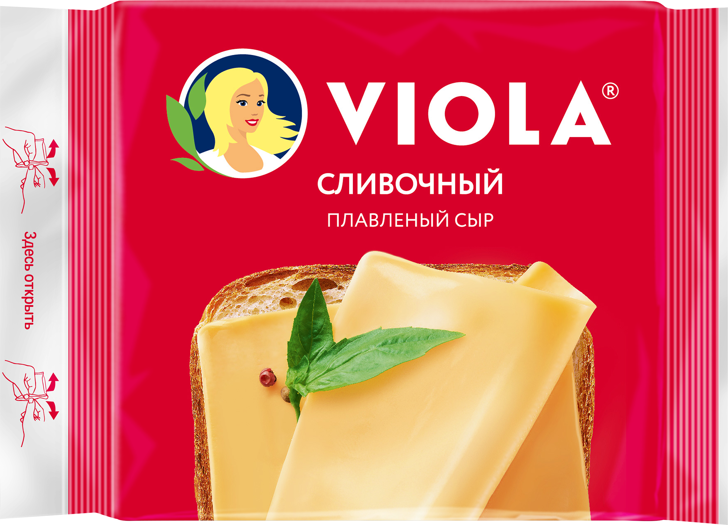 Изображение товара Сыр плавленый VIOLA Сливочный 45%, без змж, 140г