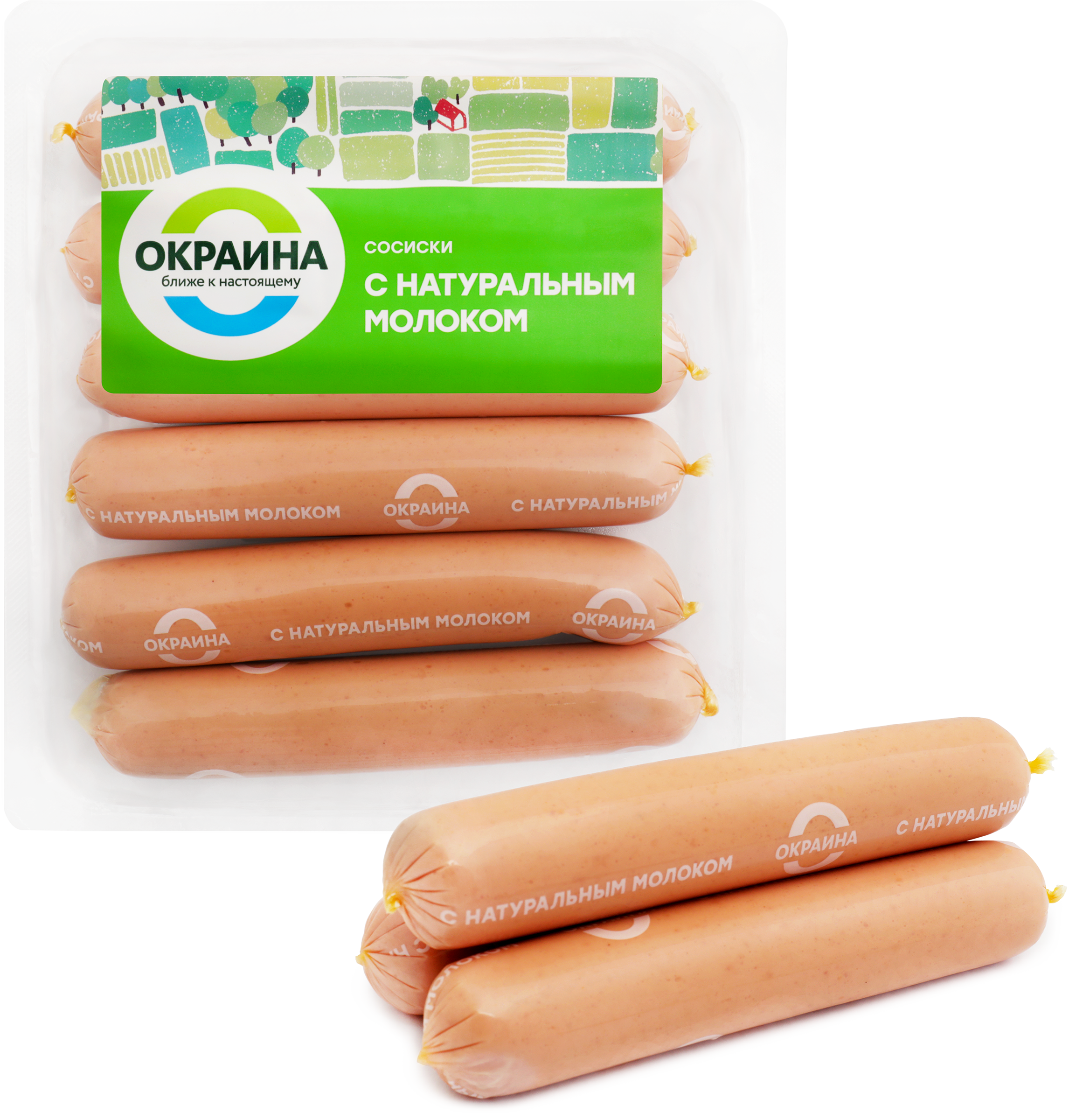 Изображение товара Сосиски ОКРАИНА с натуральным молоком, 420г