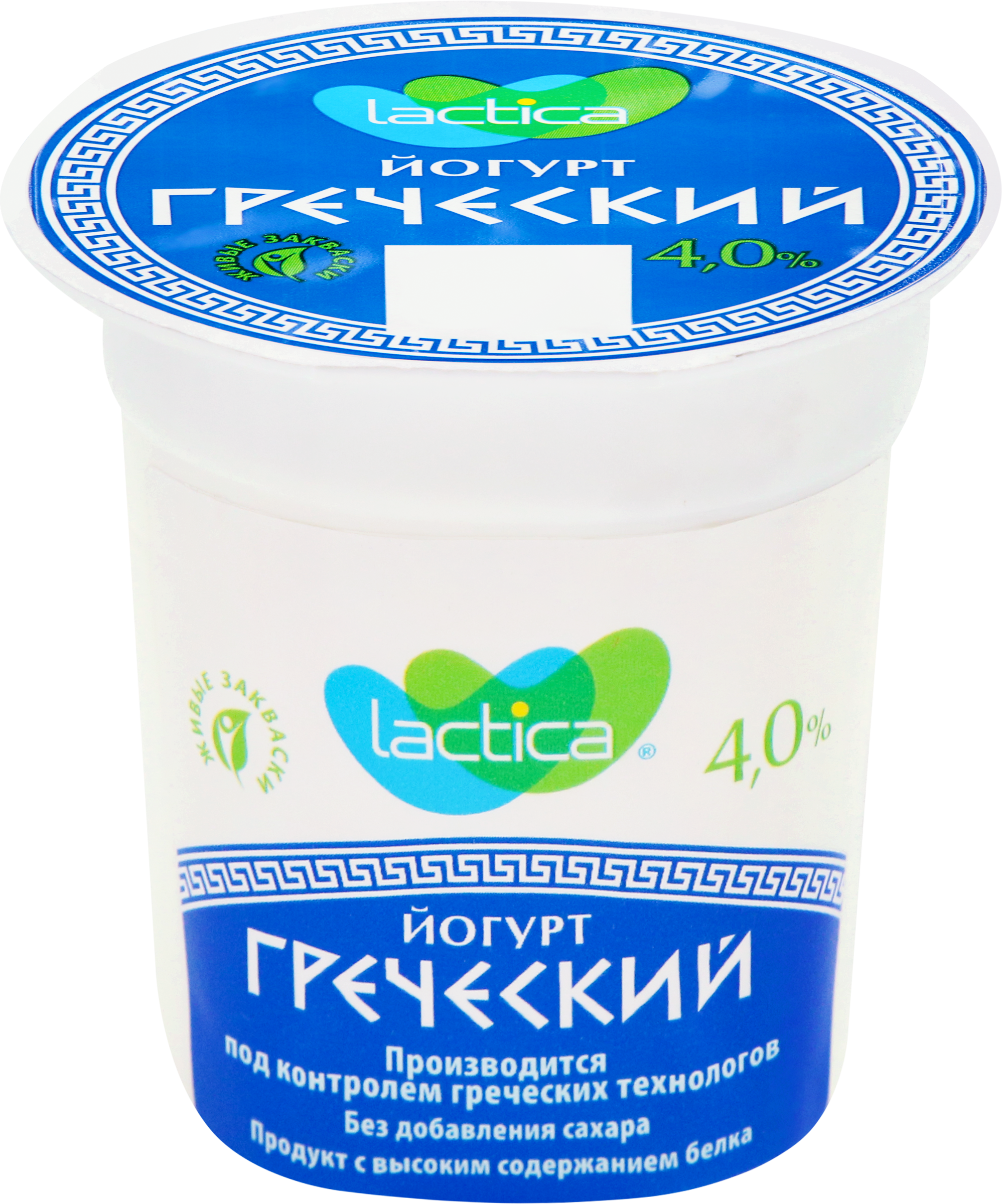 Изображение товара Йогурт LACTICA Греческий Натуральный 4% 120г натуральный белковый продукт