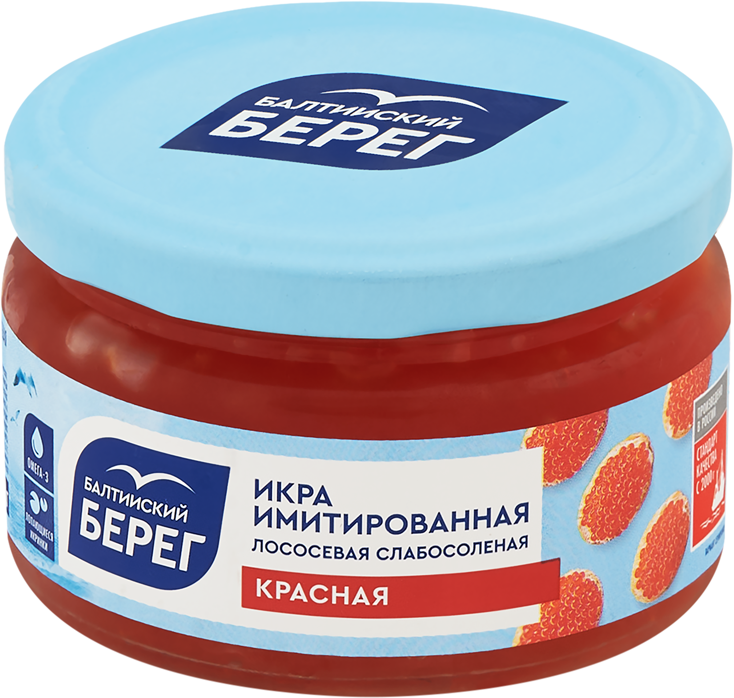 Изображение товара Икра лососевая имитированная БАЛТИЙСКИЙ БЕРЕГ, 220г