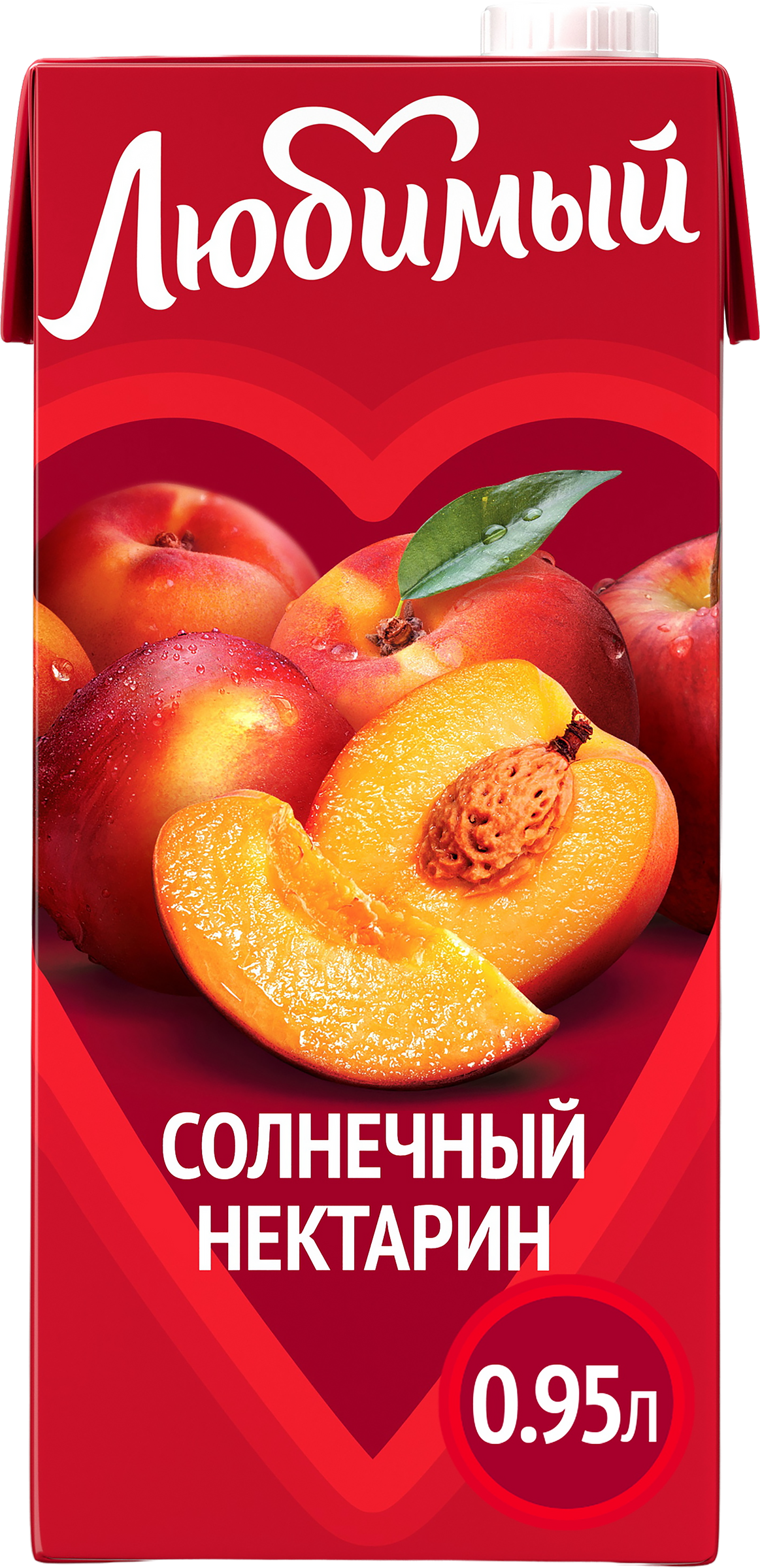 Изображение товара Нектар Любимый Солнечный нектарин с мякотью, 0.95л