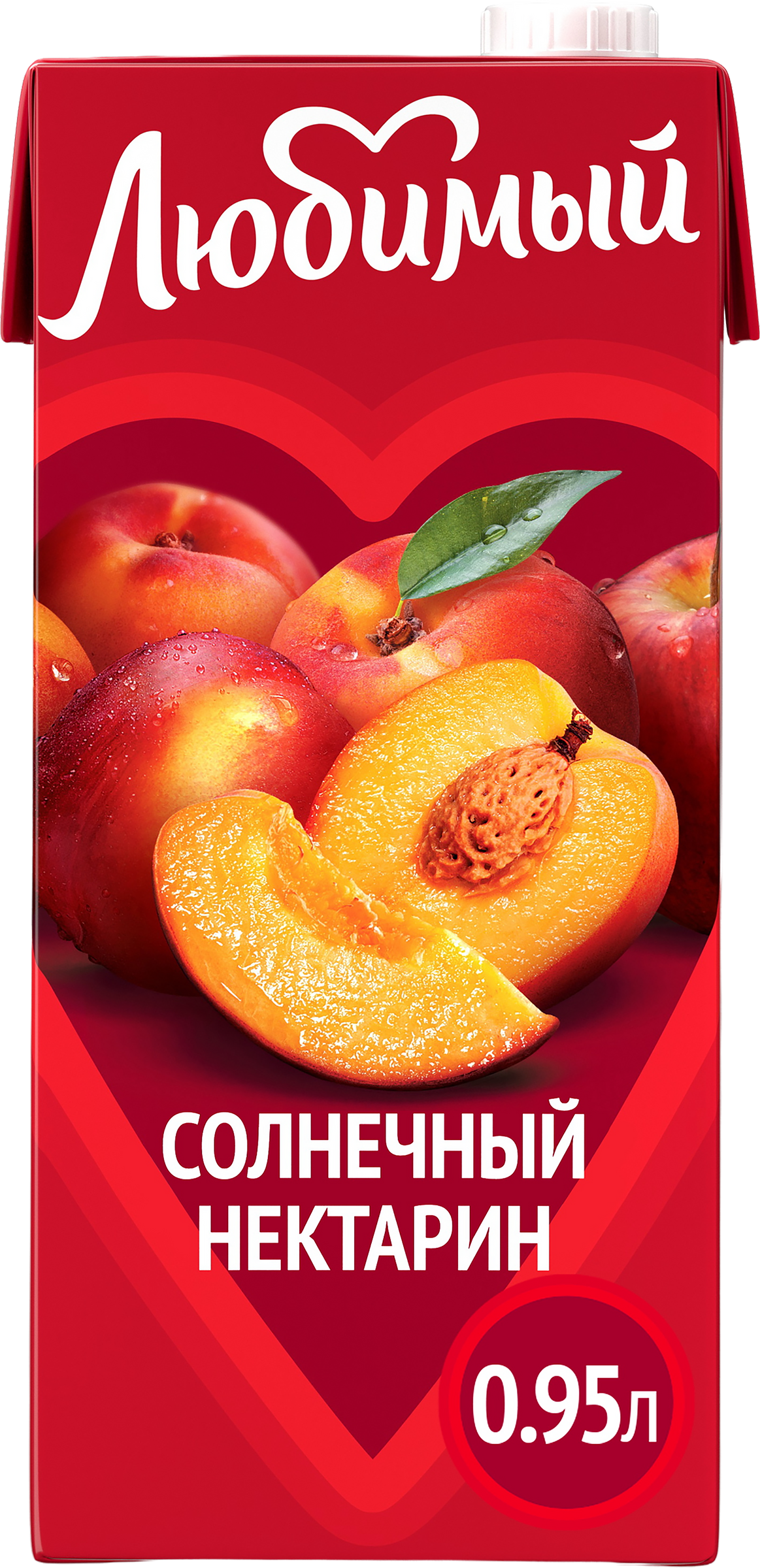 Изображение товара Нектар Любимый Солнечный нектарин с мякотью, 0.95л