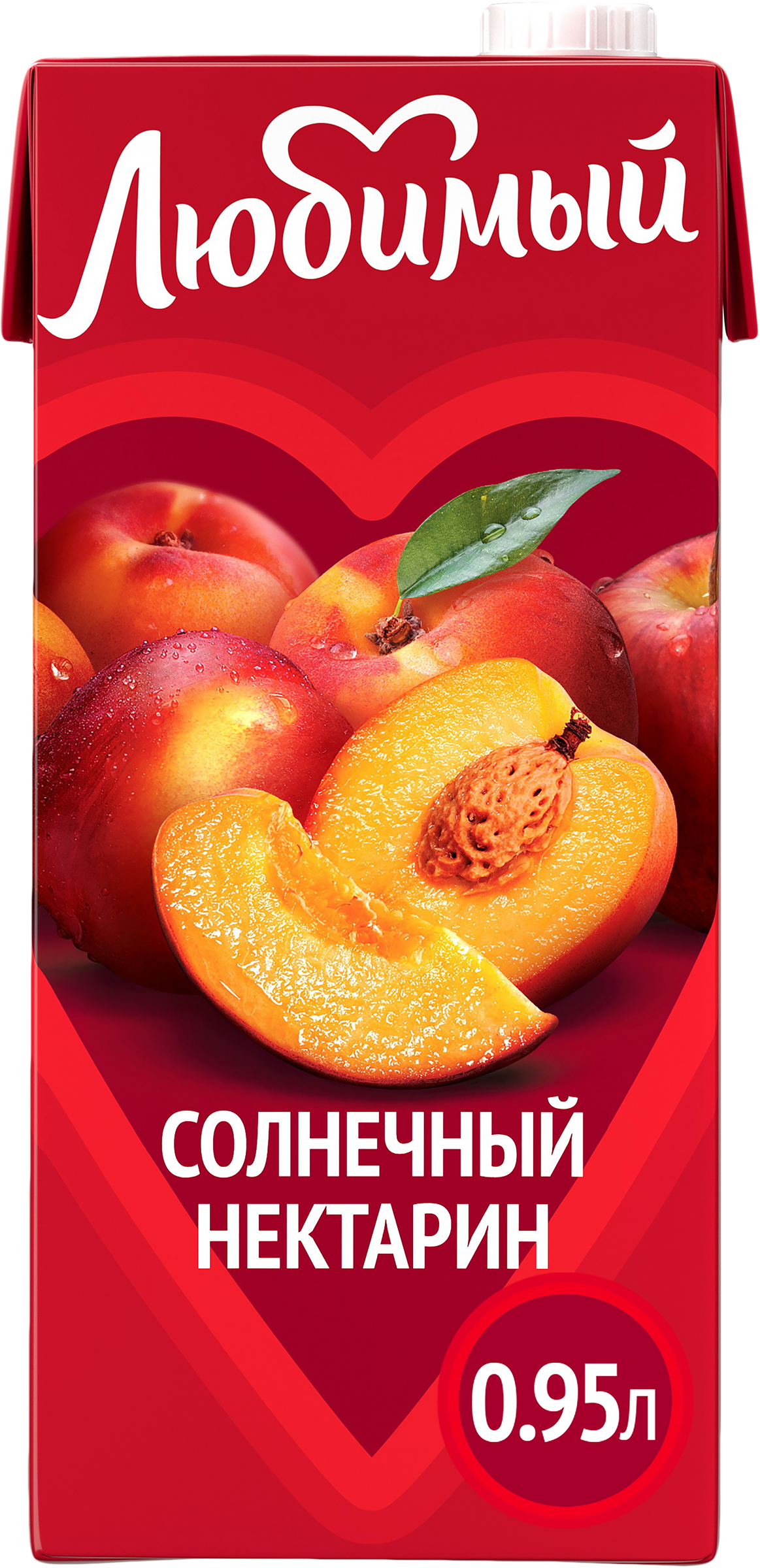 Изображение товара Нектар Любимый Солнечный нектарин с мякотью, 0.95л