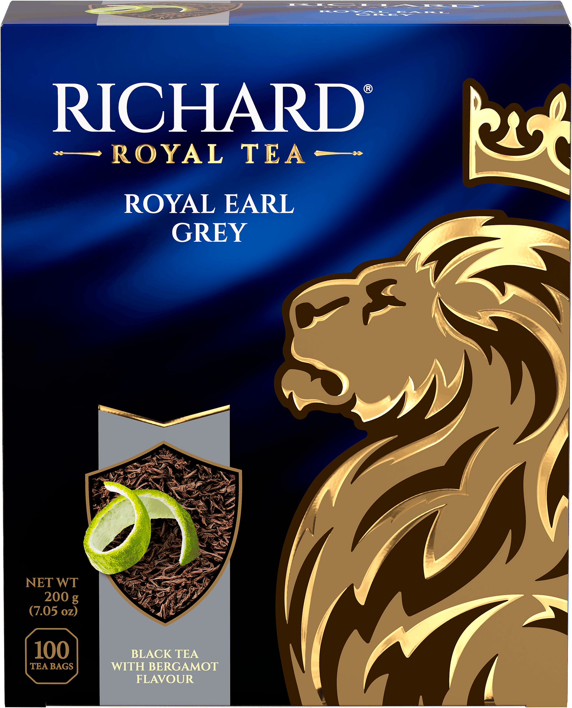 Изображение товара Чай черный RICHARD Royal Earl Grey Цейлонский с ароматом бергамота байховый, 100пак