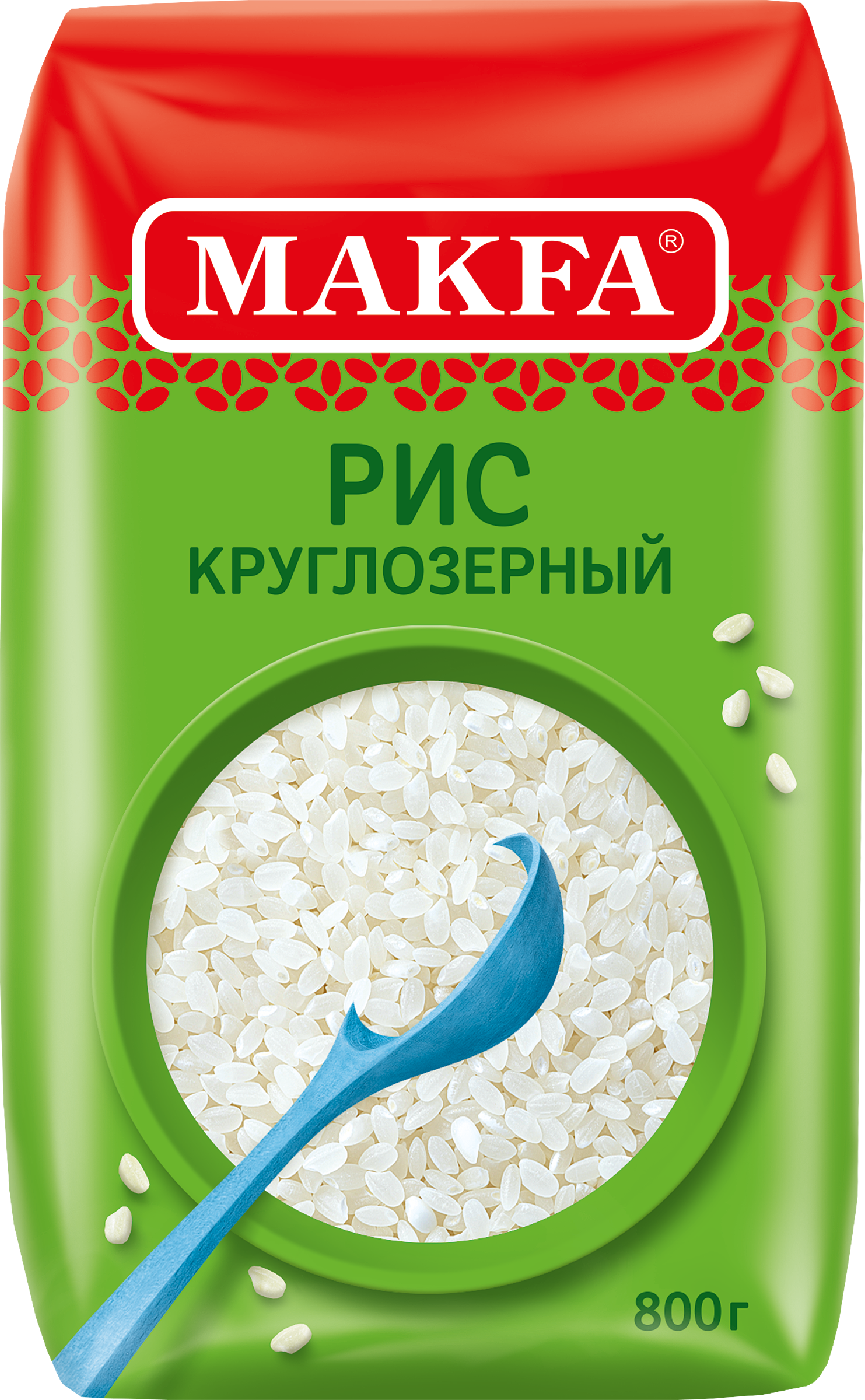 Изображение товара Рис круглозерный MAKFA шлифованный 800г для каш и блюд
