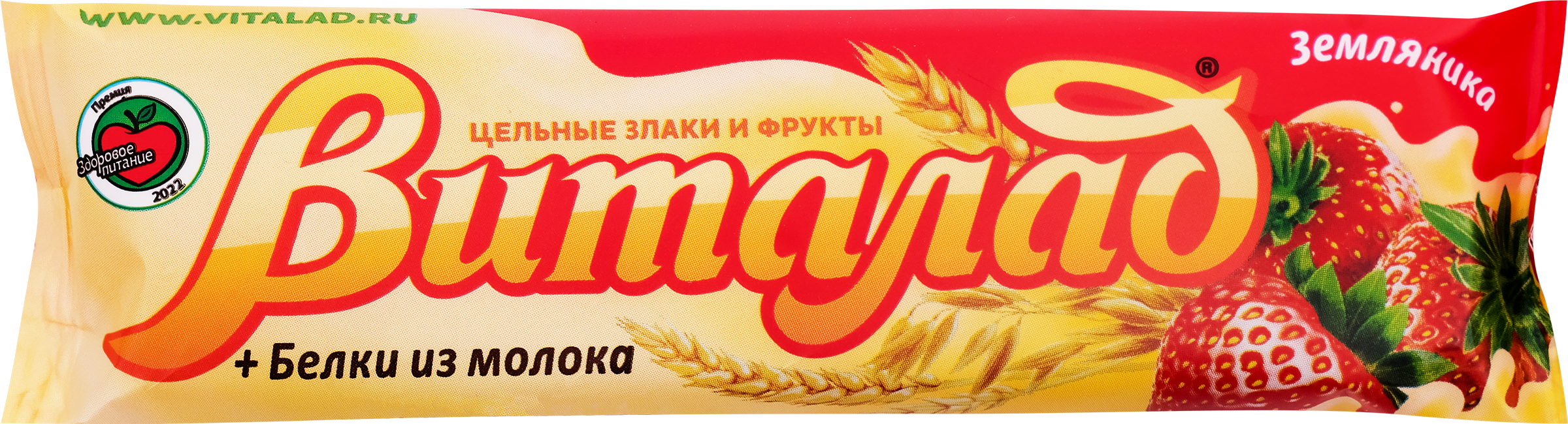 Изображение товара Батончик-мюсли фруктово-злаковый ВИТАЛАД Земляничный, 40г