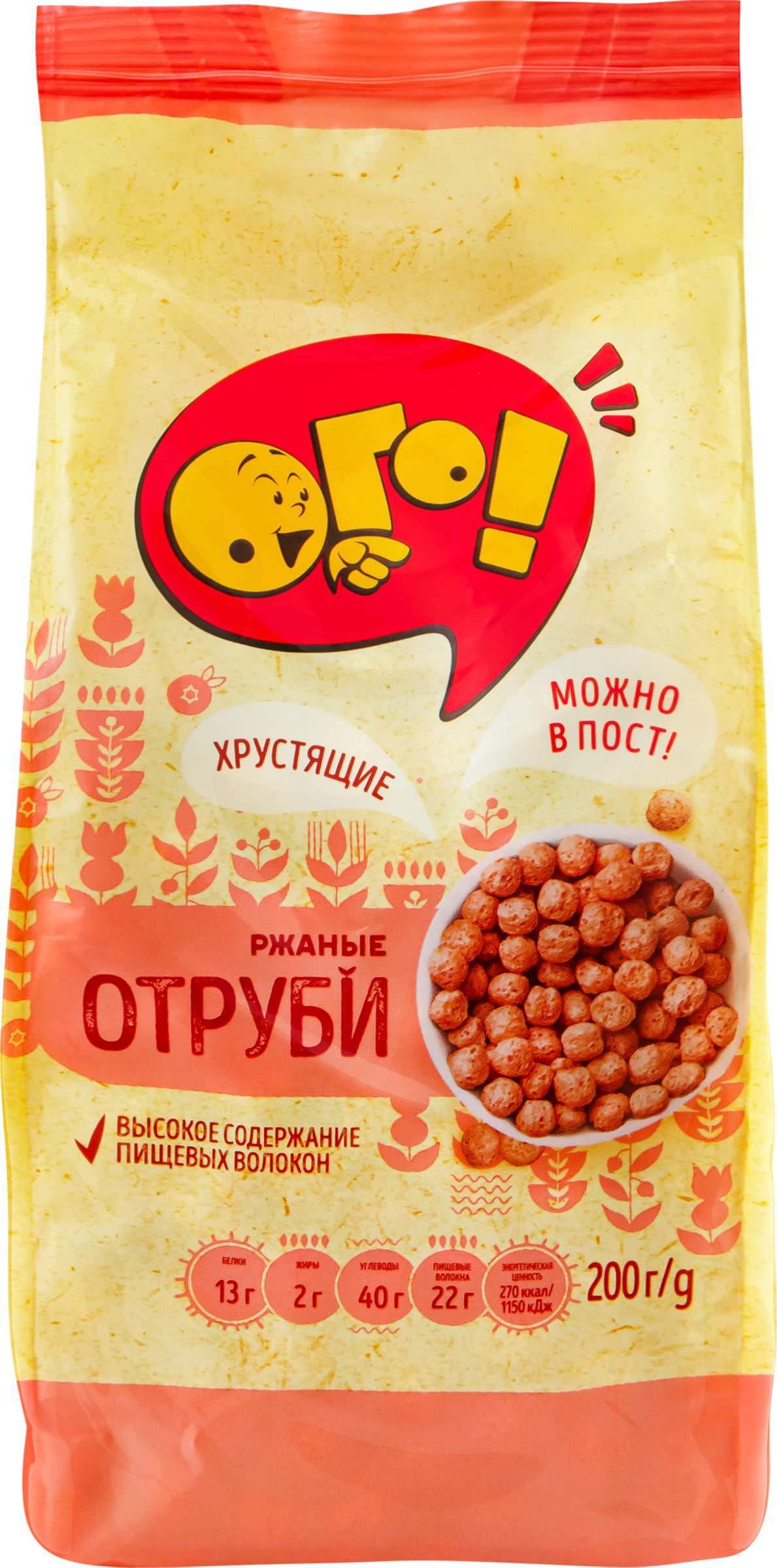 Изображение товара Отруби ржаные ОГО! экструдированные, 200г