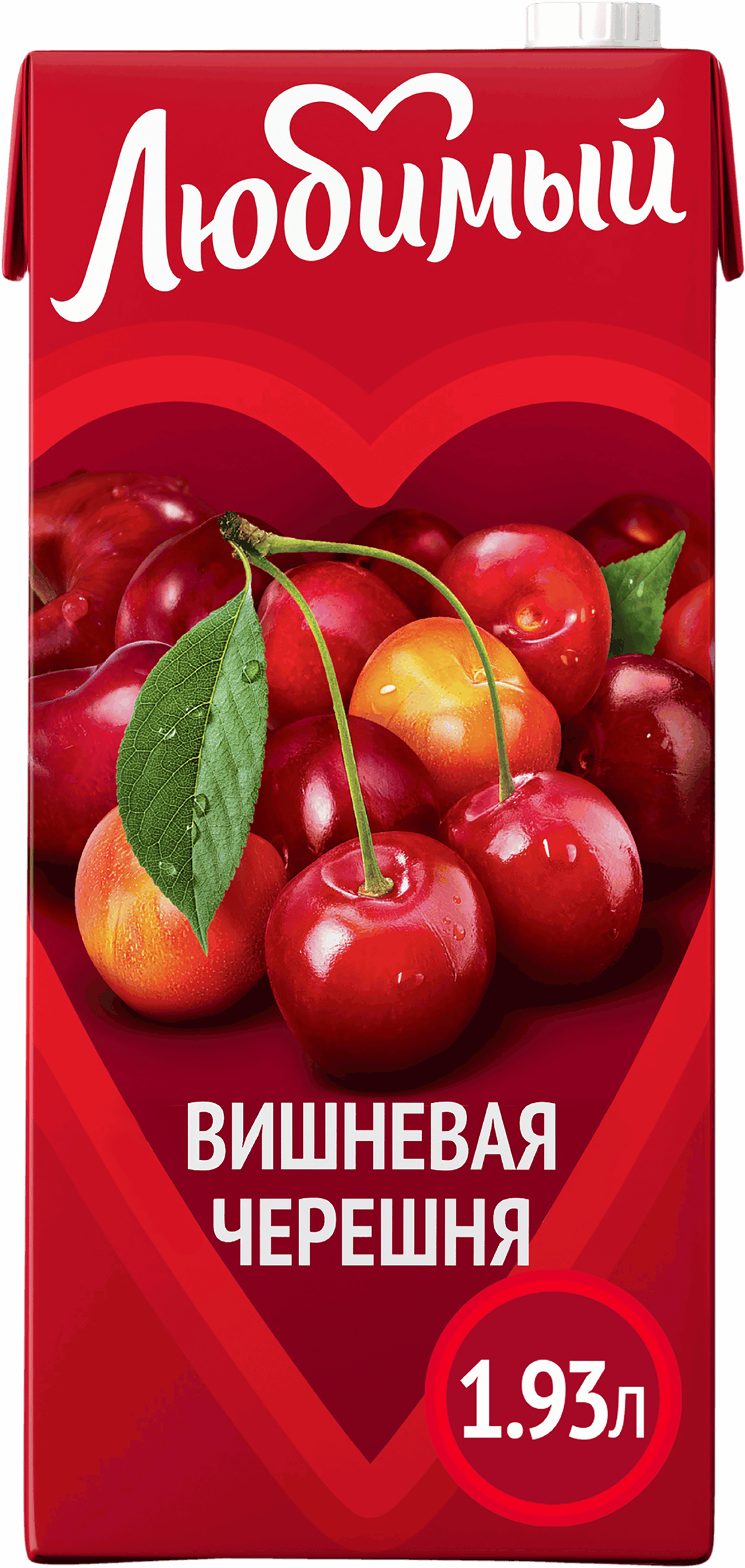 Изображение товара Напиток сокосодержащий ЛЮБИМЫЙ Яблоко, вишня, черешня 1.93л натуральный без красителей