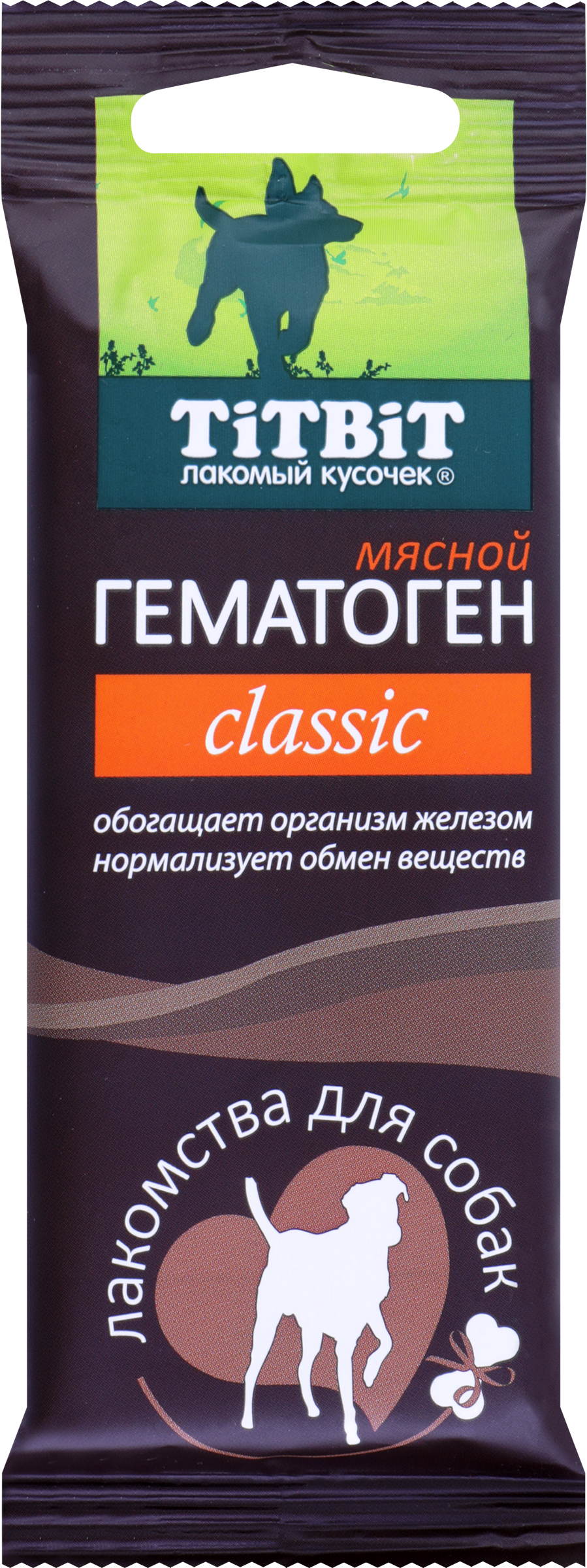 Изображение товара Лакомство для собак TITBIT Classic Гематоген мясной, 35г