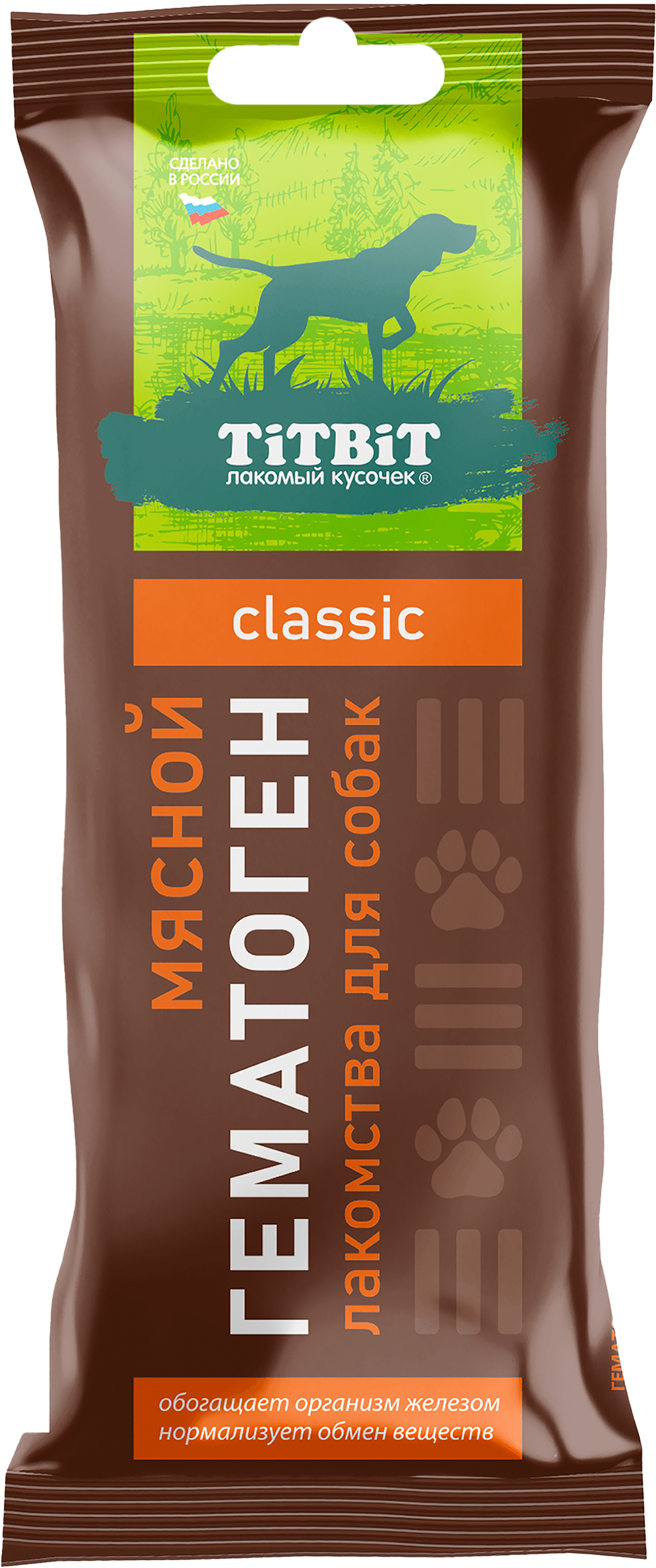 Изображение товара Лакомство для собак TITBIT Classic Гематоген мясной 35г для поддержания здоровья питомца