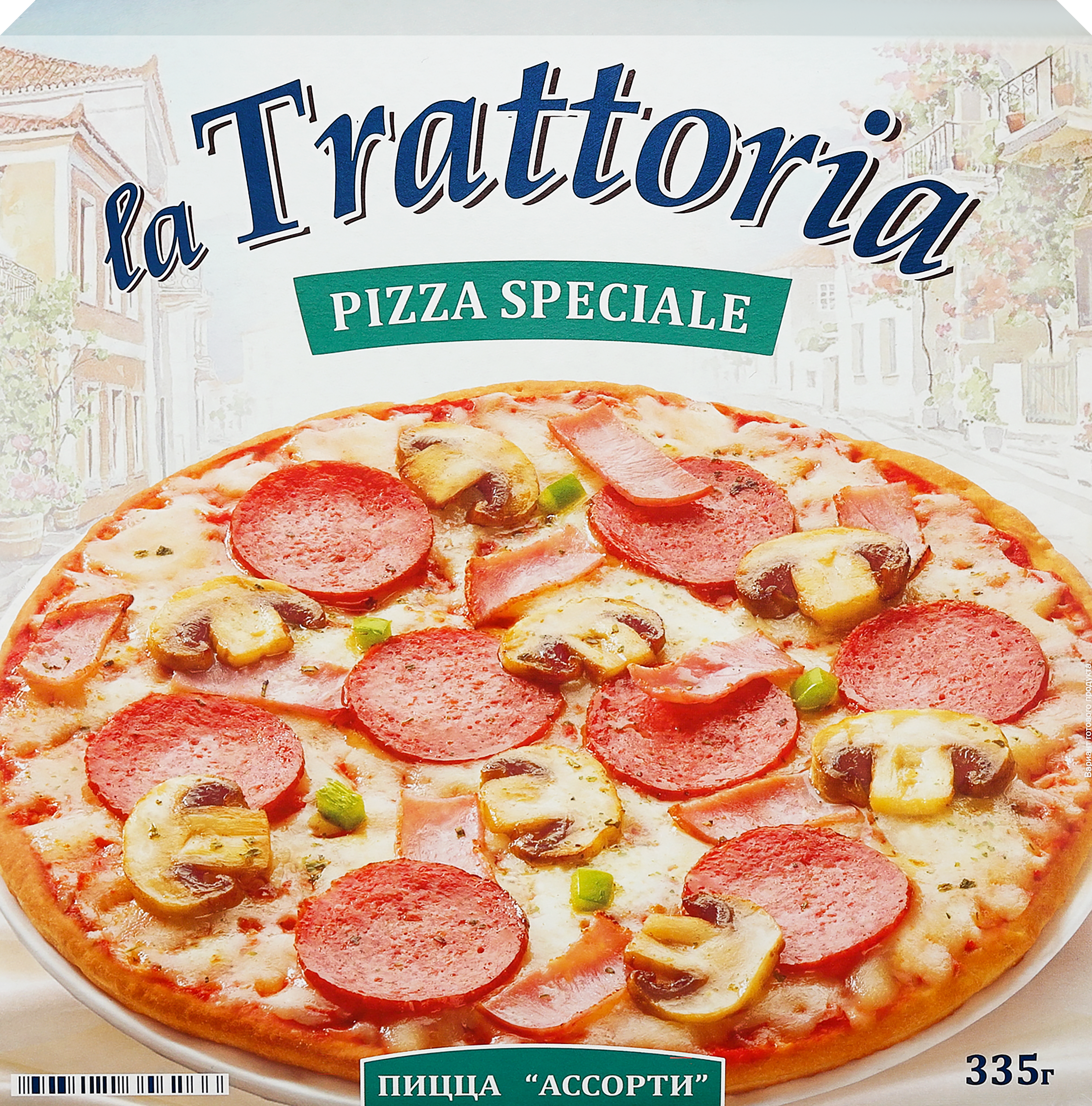 Изображение товара Пицца LA TRATTORIA Ассорти, 335г