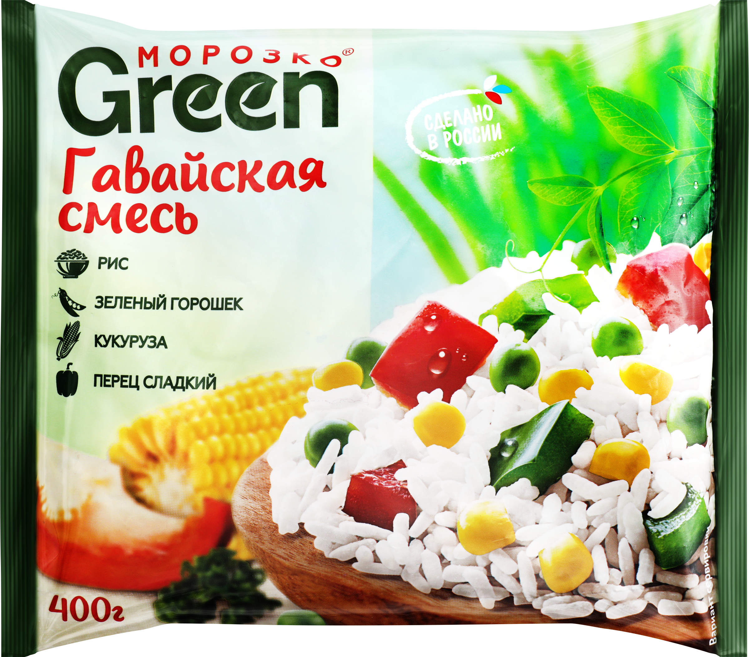 Изображение товара Смесь овощная МОРОЗКО Green Гавайская, 400г