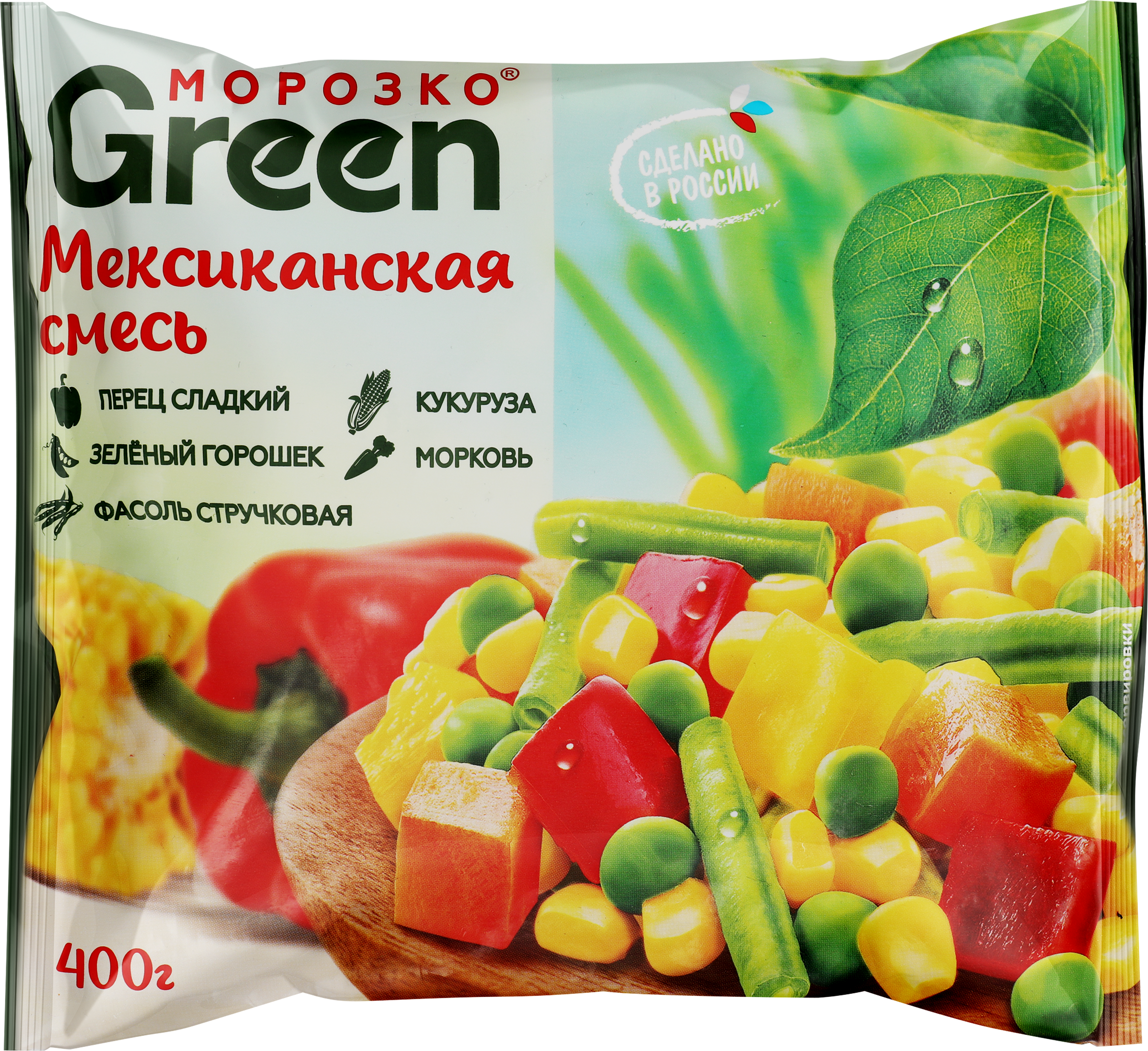 Изображение товара Смесь овощная МОРОЗКО Green Мексиканская, 400г - веганская замороженная