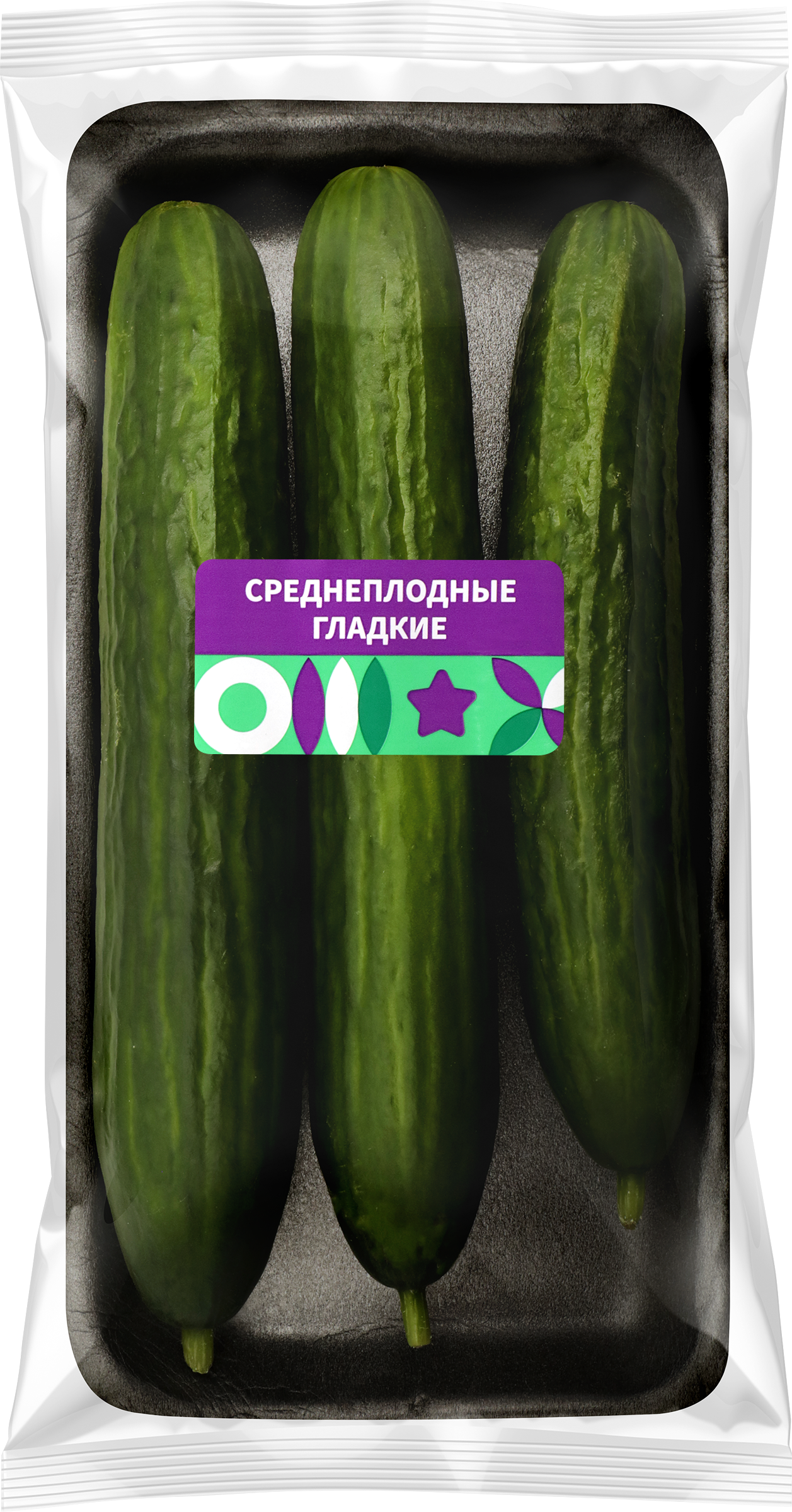 Изображение товара Тепличные огурцы гладкие среднеплодные 600 г Свежие российские овощи