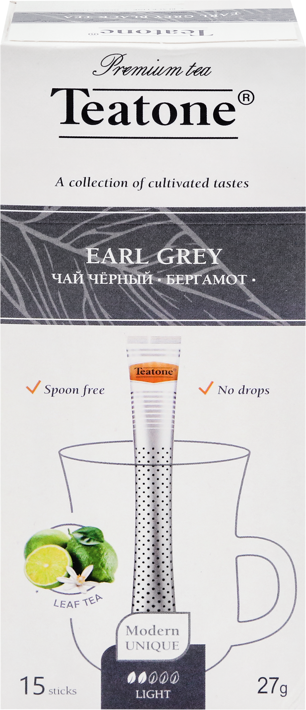 Изображение товара Чай черный TEATONE с ароматом бергамота, 15пак