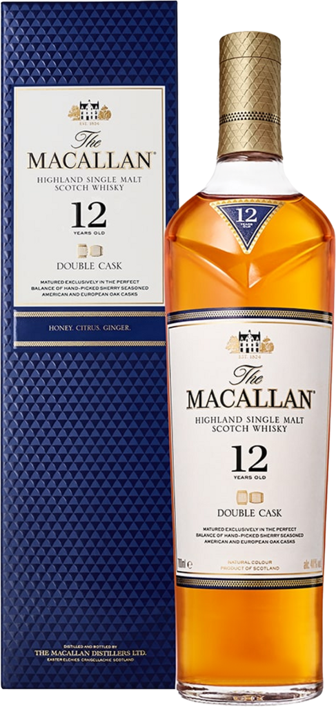 Изображение товара Виски MACALLAN Дабл Каск 12 лет 40% односолодовый с подарочной упаковкой 0.7л
