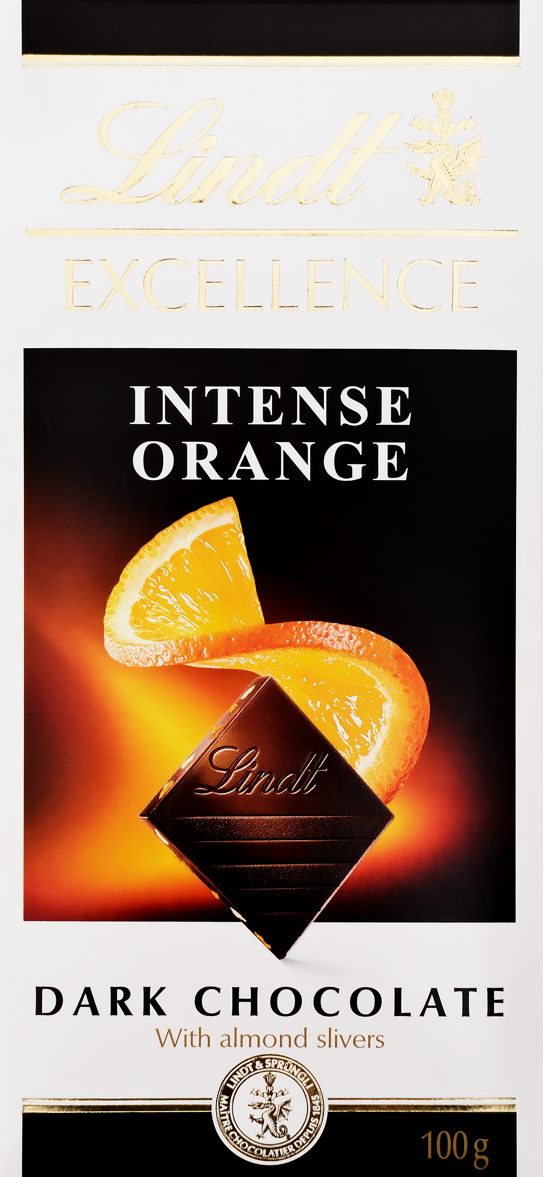 Изображение товара Шоколад темный LINDT Excellence с апельсином и миндалем 100г