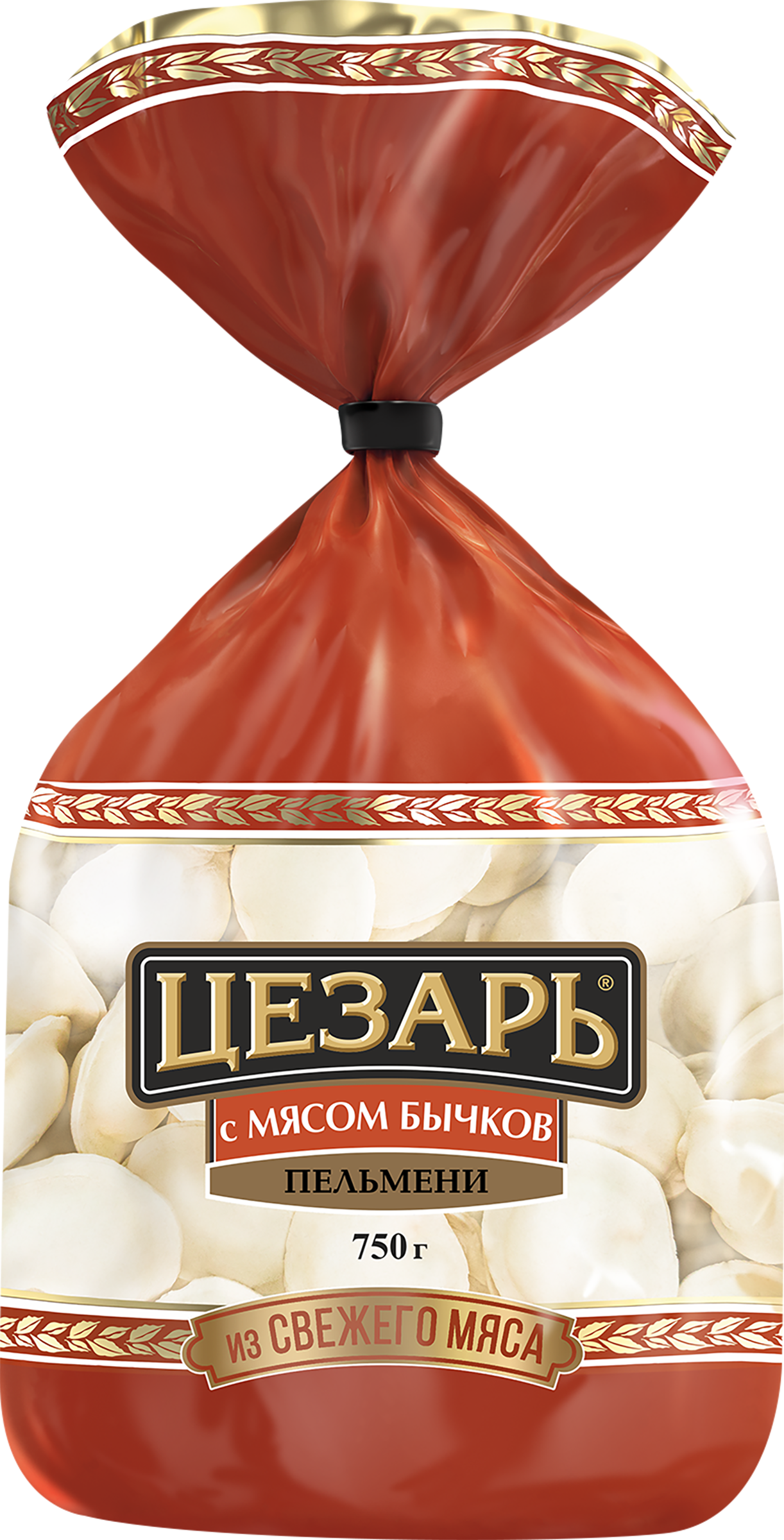 Изображение товара Пельмени ЦЕЗАРЬ с мясом бычков, категория Б, 750г
