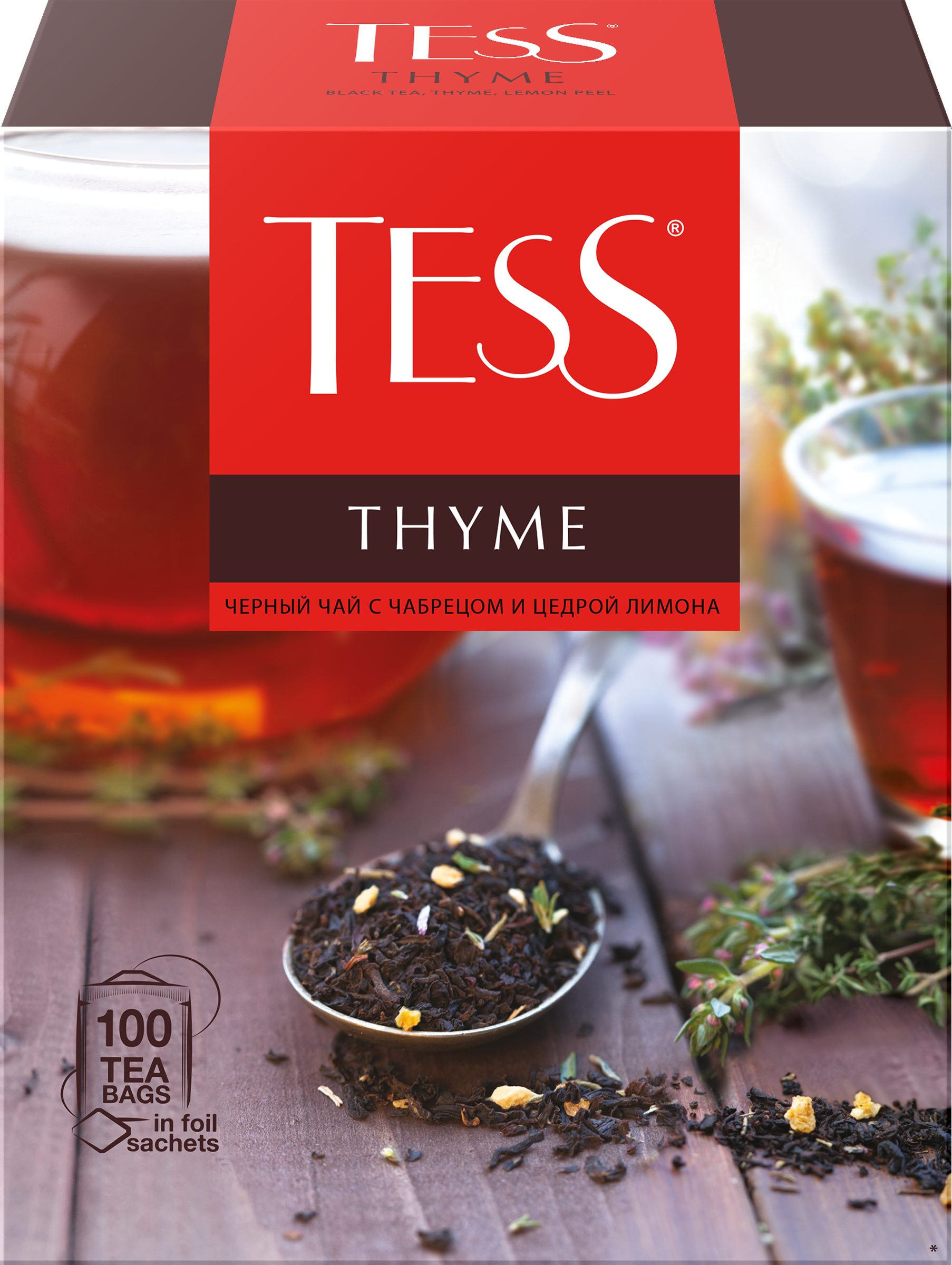 Изображение товара Чай черный TESS Thyme с чабрецом и цедрой лимона, 100пак