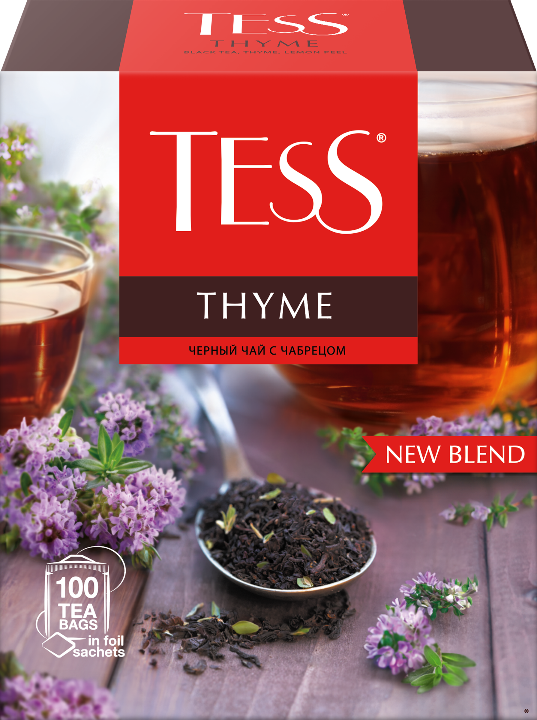 Изображение товара Чай черный TESS Thyme с чабрецом и цедрой лимона 100 пакетов