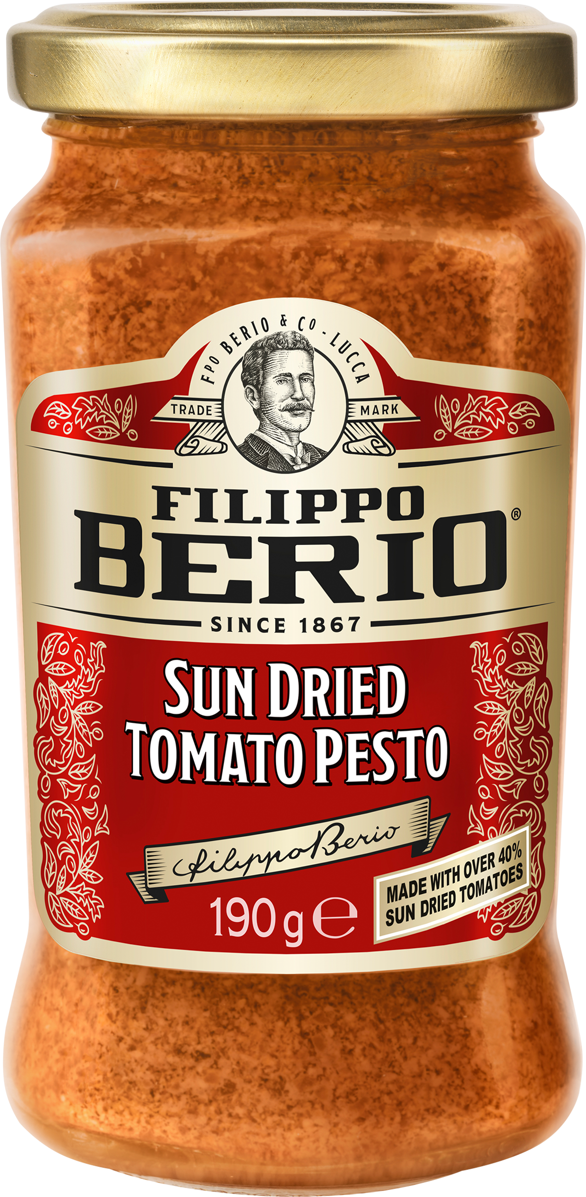 Изображение товара Соус FILIPPO BERIO Песто с томатами 190г натуральный средиземноморский вкус