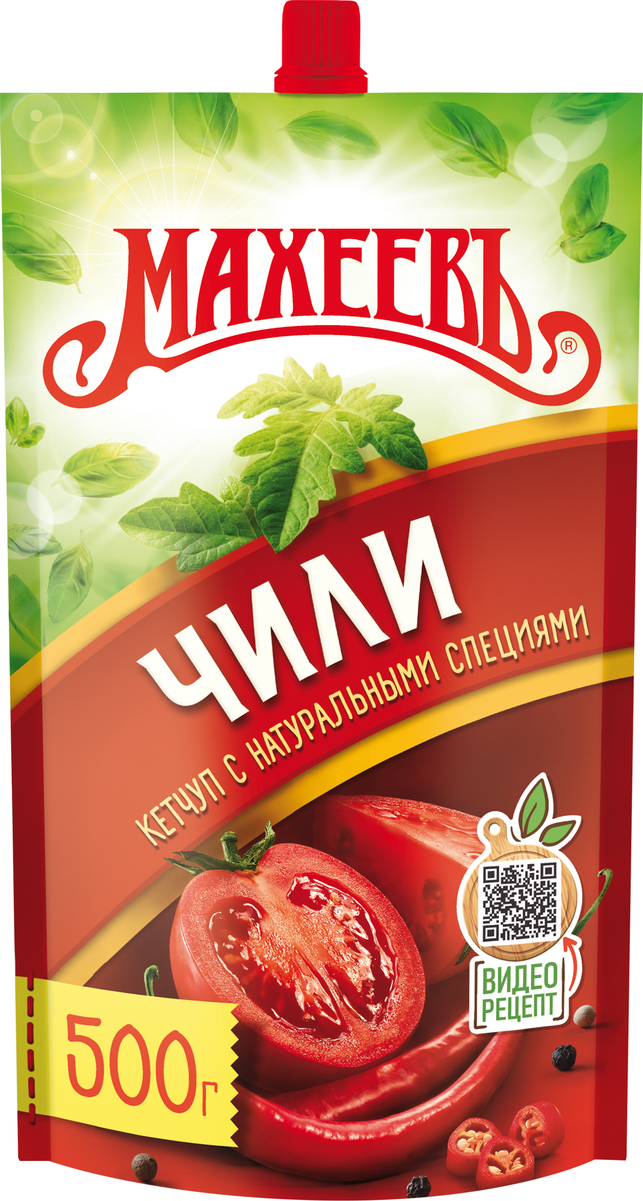 Изображение товара Кетчуп МАХЕЕВЪ Чили 500г острый соус для мяса и закусок