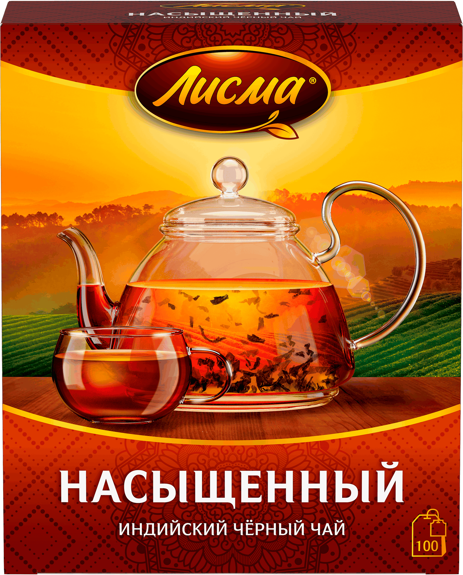 Изображение товара Чай черный ЛИСМА Индийский байховый, 100пак
