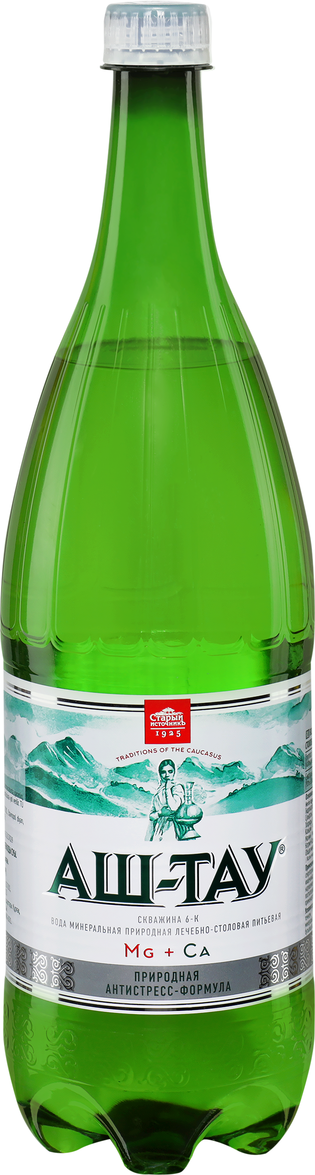 Изображение товара Вода минеральная АШ-ТАУ природная лечебно-столовая Скважина 6-К 
газированная, 1.5л