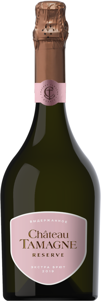 Изображение товара Вино игристое CHATEAU TAMAGNE RESERVE Российское Южный берег Тамани выдержанное розовое брют, 0.75л