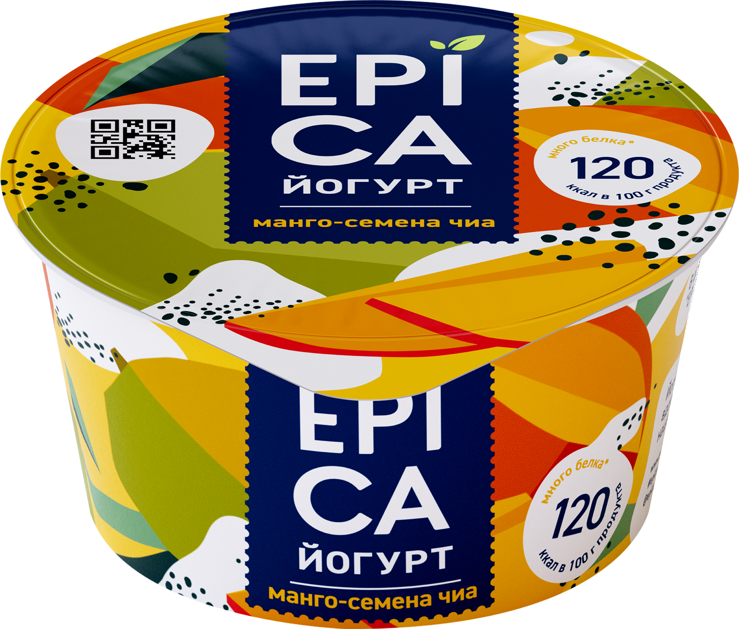 Изображение товара Йогурт EPICA с манго и семенами чиа 5%, без змж, 130г