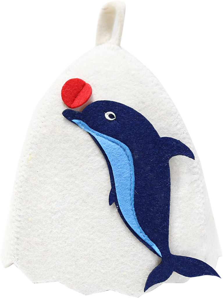 Изображение товара Шапка банная ГЛАВБАНЯ для детей из войлока с аппликацией незаменимый аксессуар для сауны