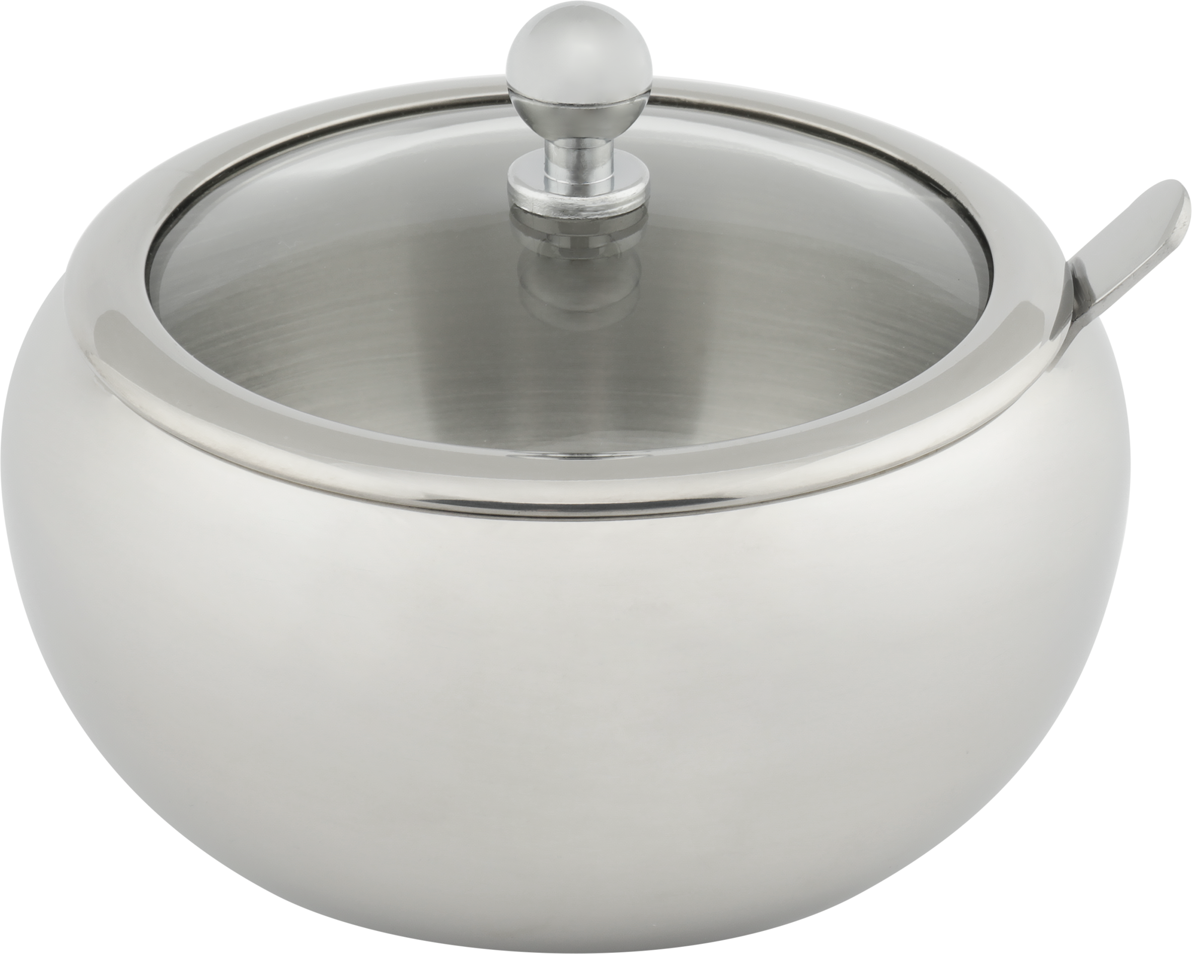 Изображение товара Сахарница HOMECLUB Kamila 530мл, с ложкой, нержавеющая сталь Арт. 405122