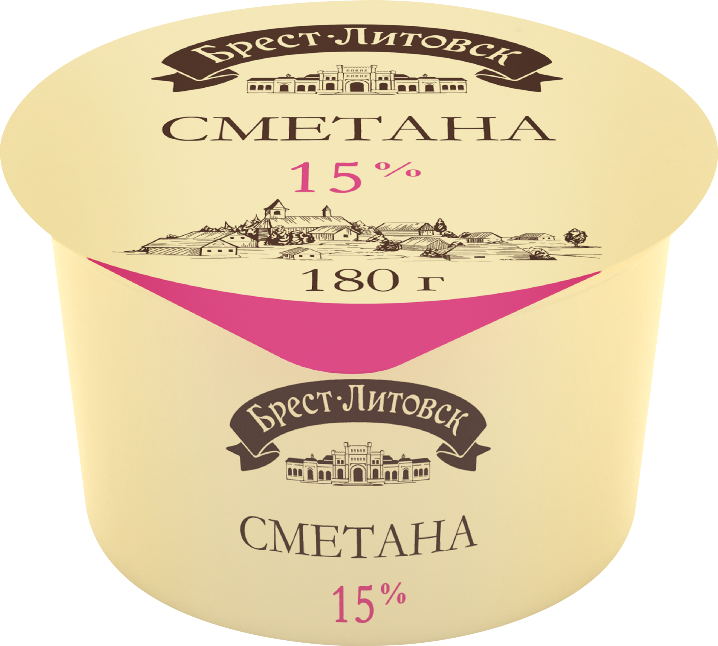 Изображение товара Сметана БРЕСТ-ЛИТОВСК 15% натуральный продукт 180г Беларусь