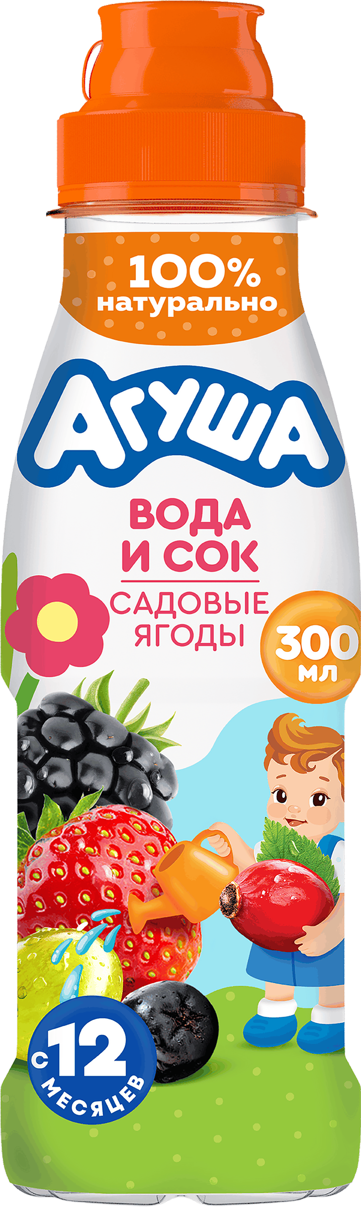Изображение товара Напиток детский АГУША Садовые ягоды вода с соком, с 12 месяцев, 300мл