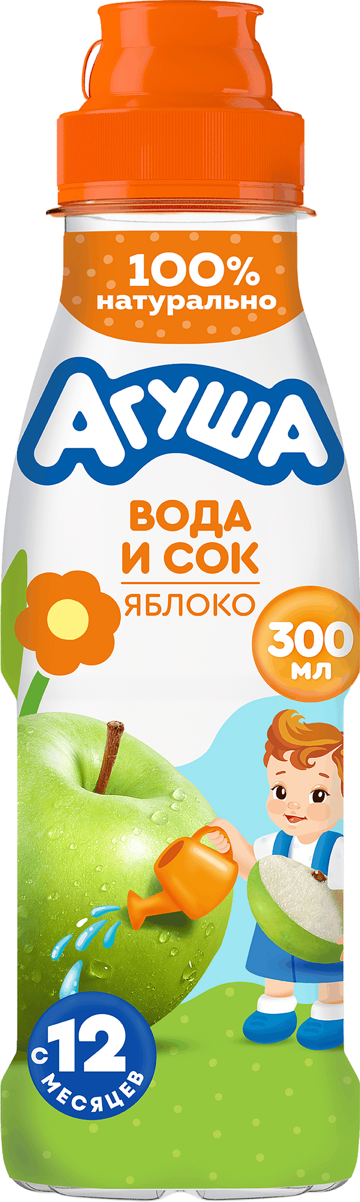 Изображение товара Детский напиток АГУША Яблоко 300 мл без сахара для малышей с 12 месяцев