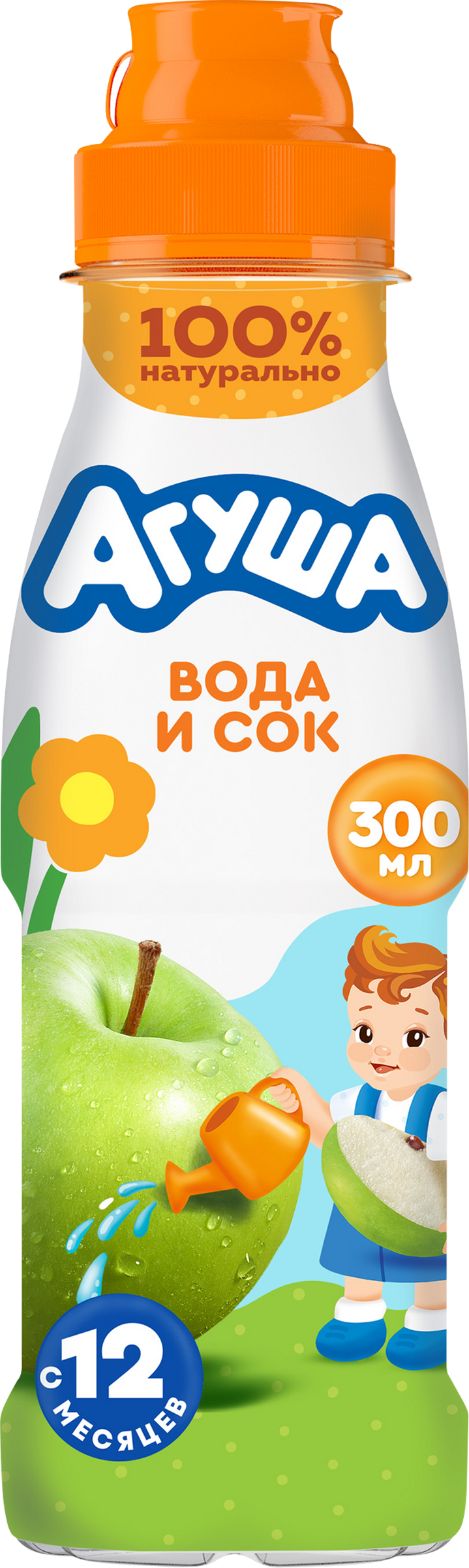 Изображение товара Детский напиток АГУША Яблоко 300 мл без сахара для малышей с 12 месяцев