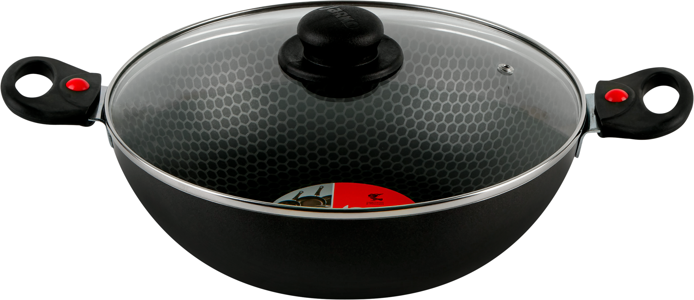 Изображение товара Казан JARKO Forever 28 см с съемной ручкой и стеклянной крышкой Россия