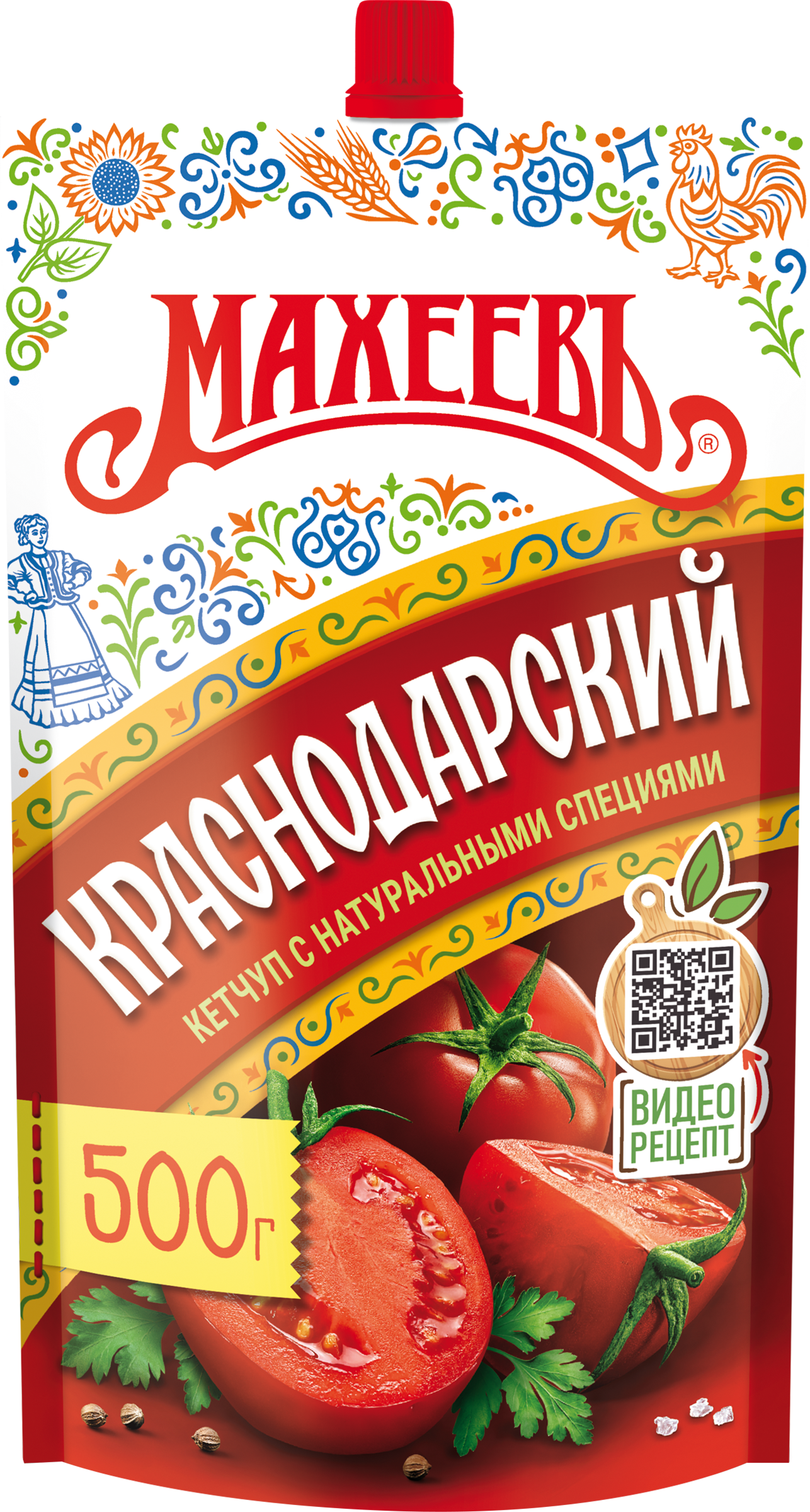 Изображение товара Кетчуп МАХЕЕВЪ Краснодарский 500г пастообразный томатный соус натуральный