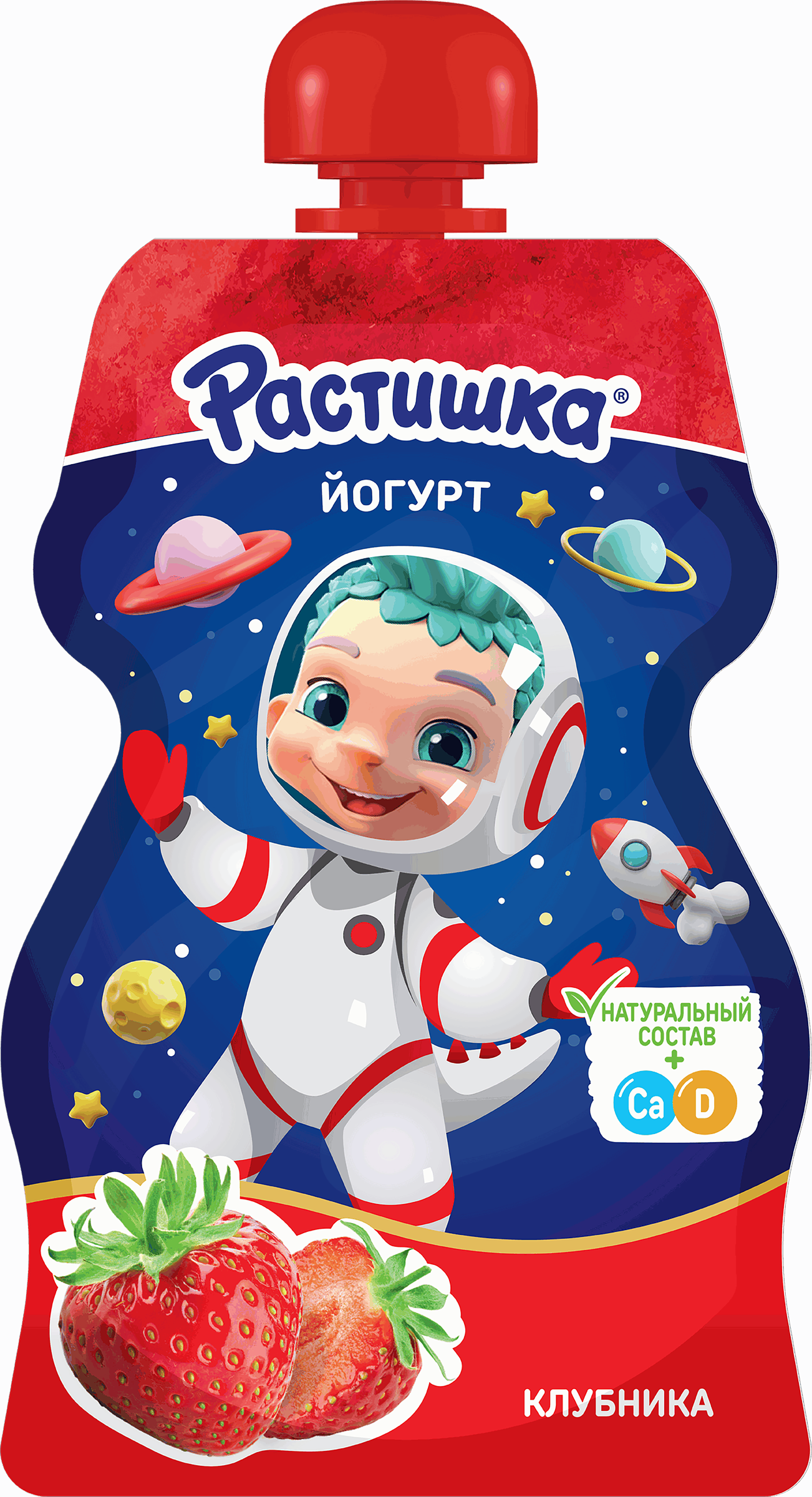 Изображение товара Йогурт питьевой для детей РАСТИШКА Клубника 2,6% 70г, без ЗМЖ, от 3 лет