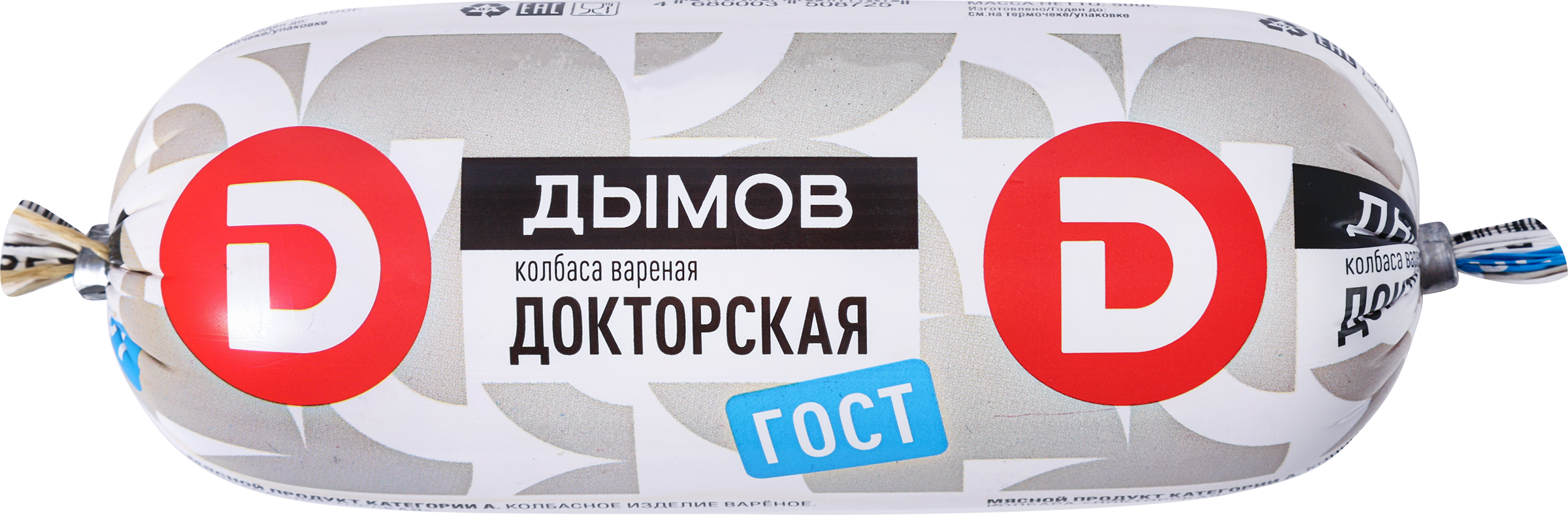 Изображение товара Вареная колбаса ДЫМОВ Докторская ГОСТ 500г качество и вкус