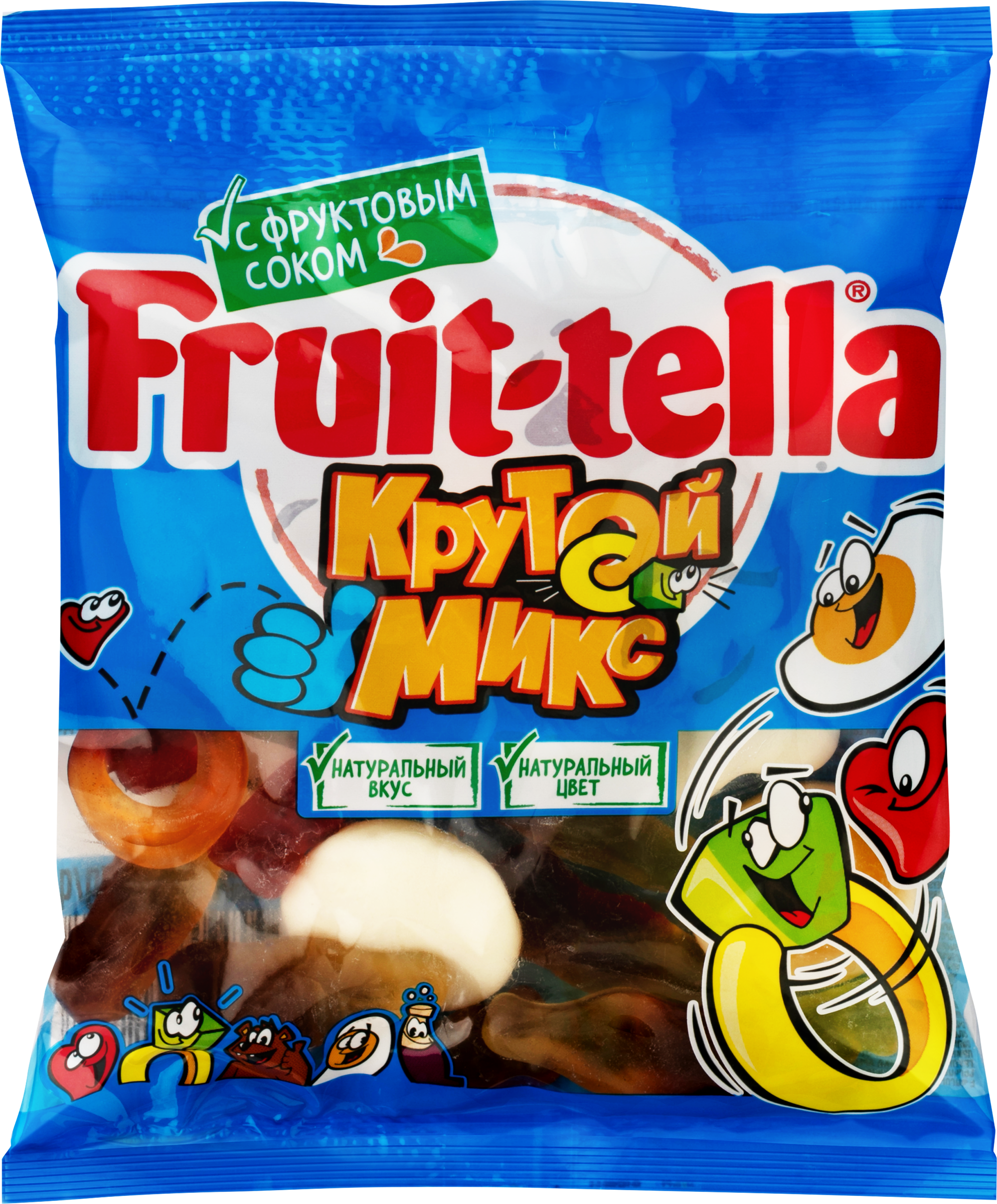 Изображение товара Мармелад жевательный FRUIT-TELLA Крутой микс 70г натуральные компоненты
